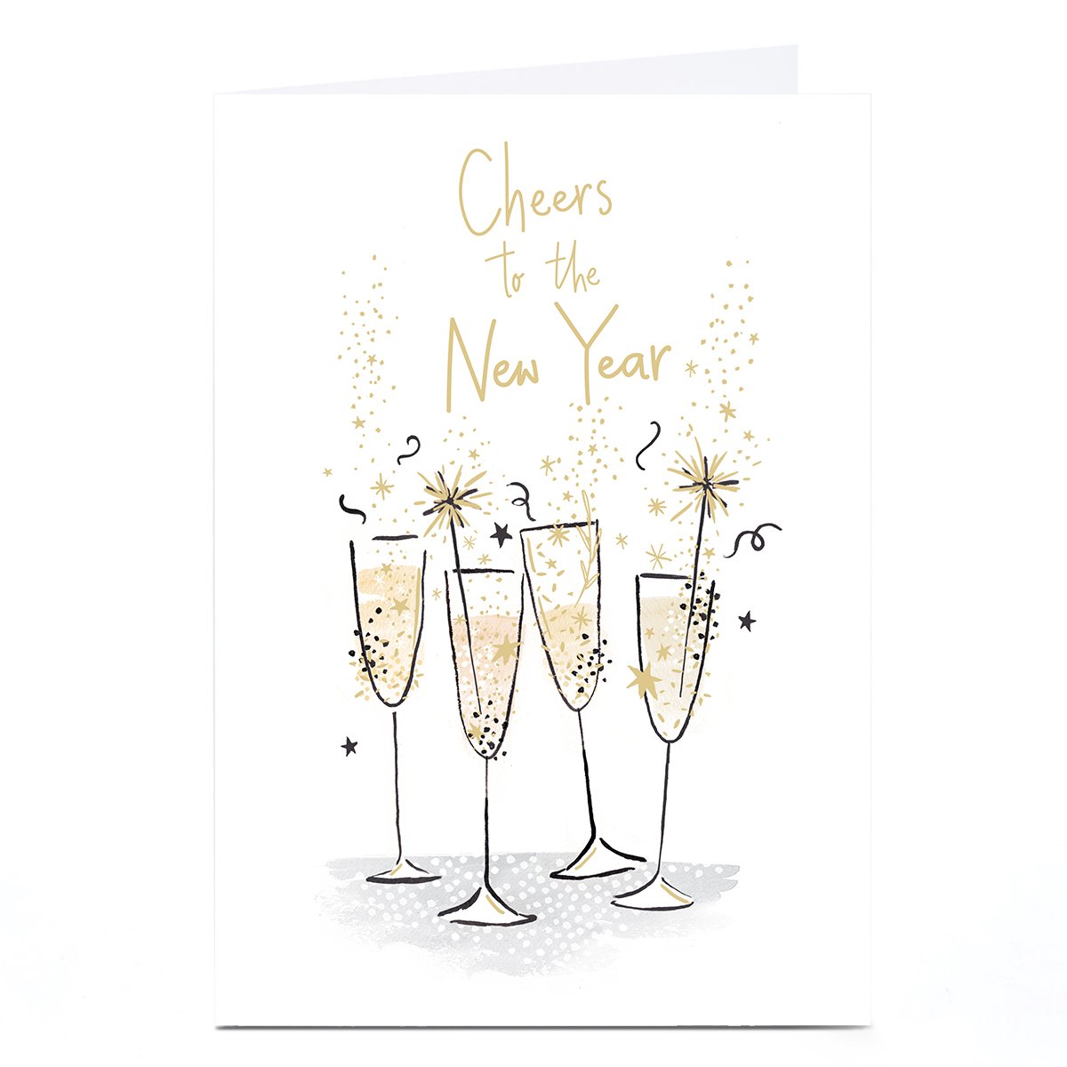 Personalised New Year Card - Cheers to The New Year