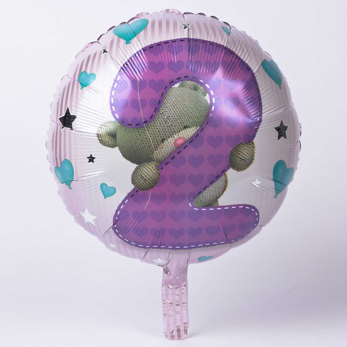 Hugs Age 2 Foil Helium Balloon