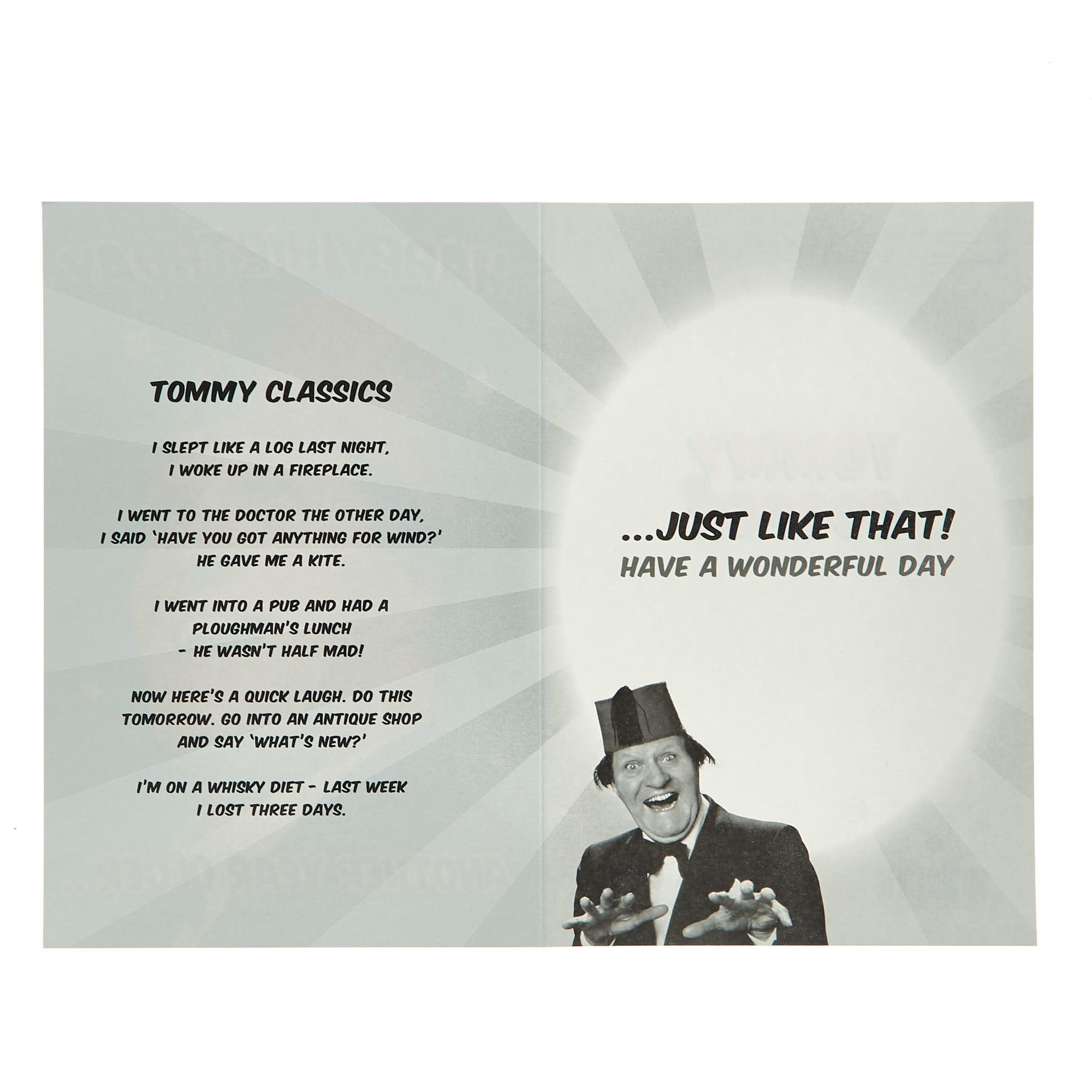 Tommy Cooper Birthday Card - Another Year Older...