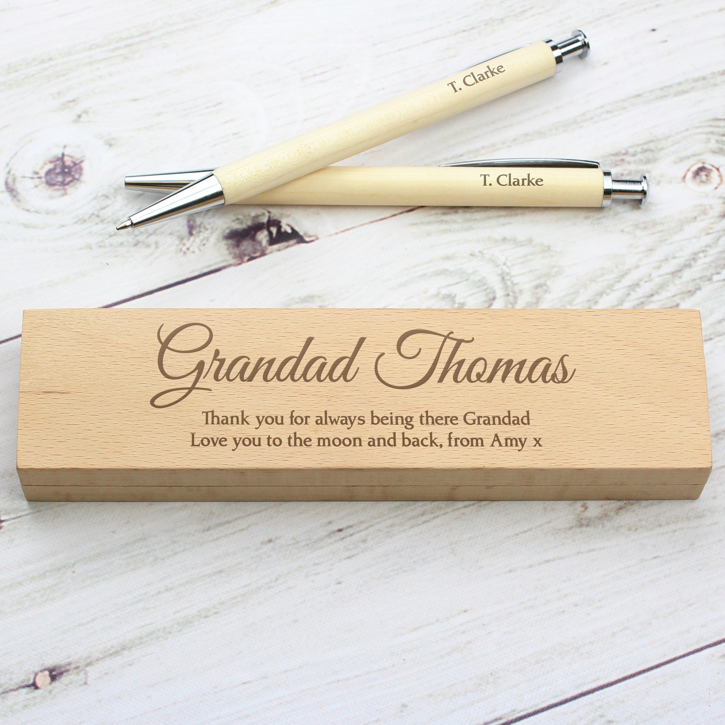 Personalised Any Message Wooden Pen & Box