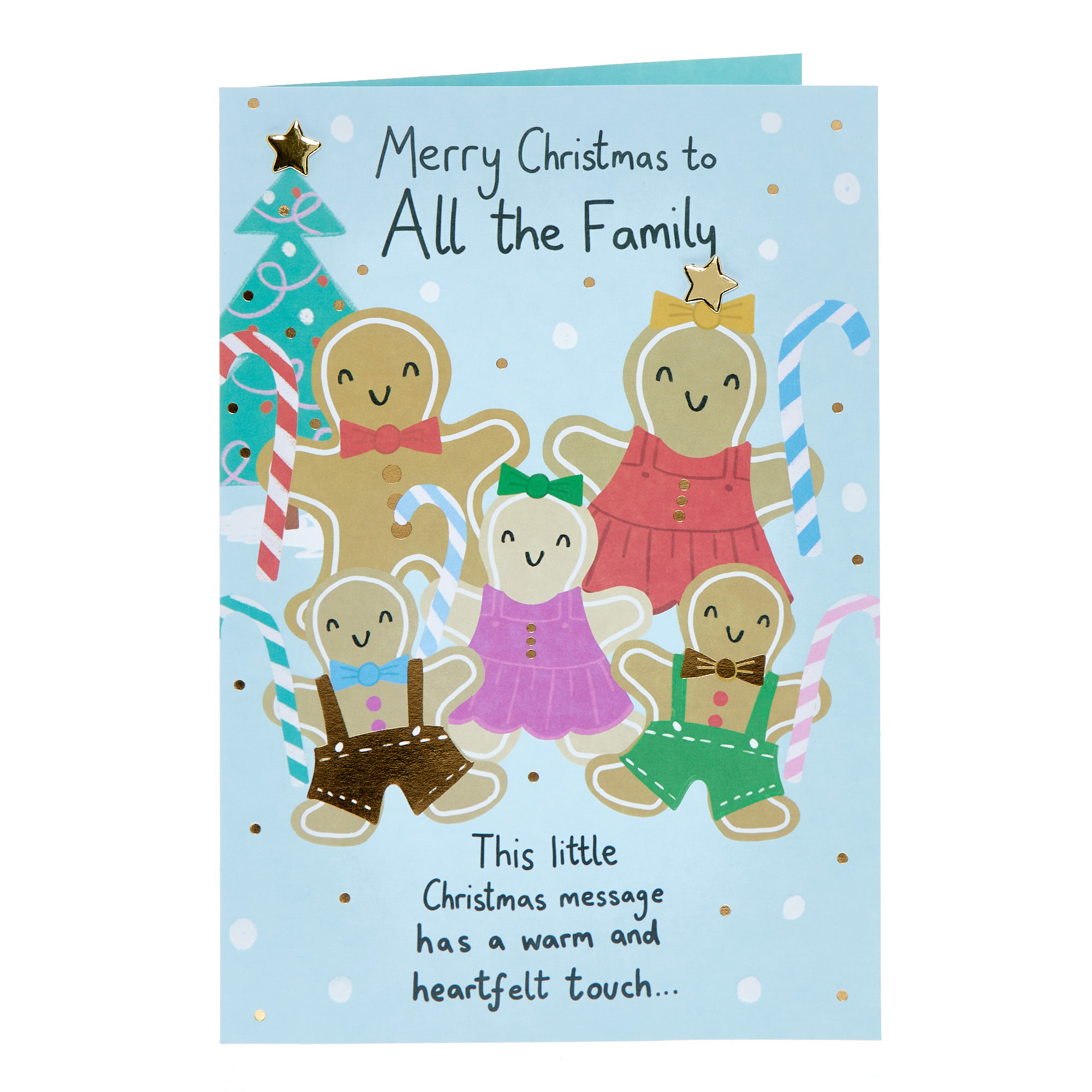 To All The Family Gingerbread Christmas Card