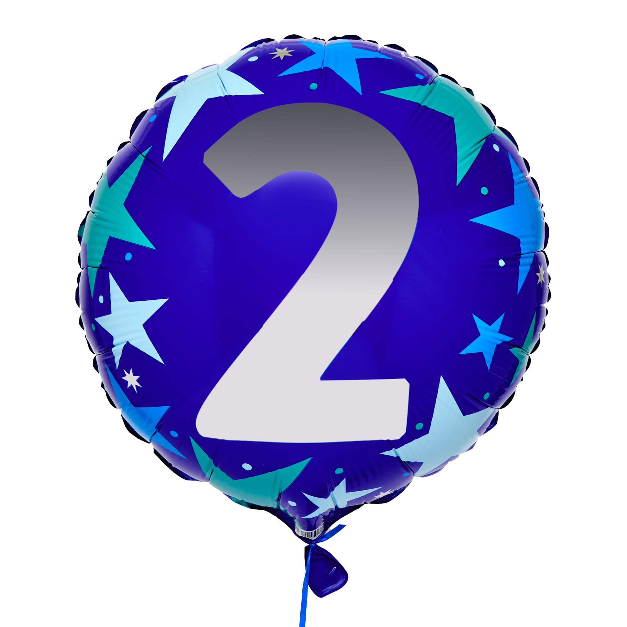 Blue Stars 2nd Birthday 18-Inch Foil Helium Balloon