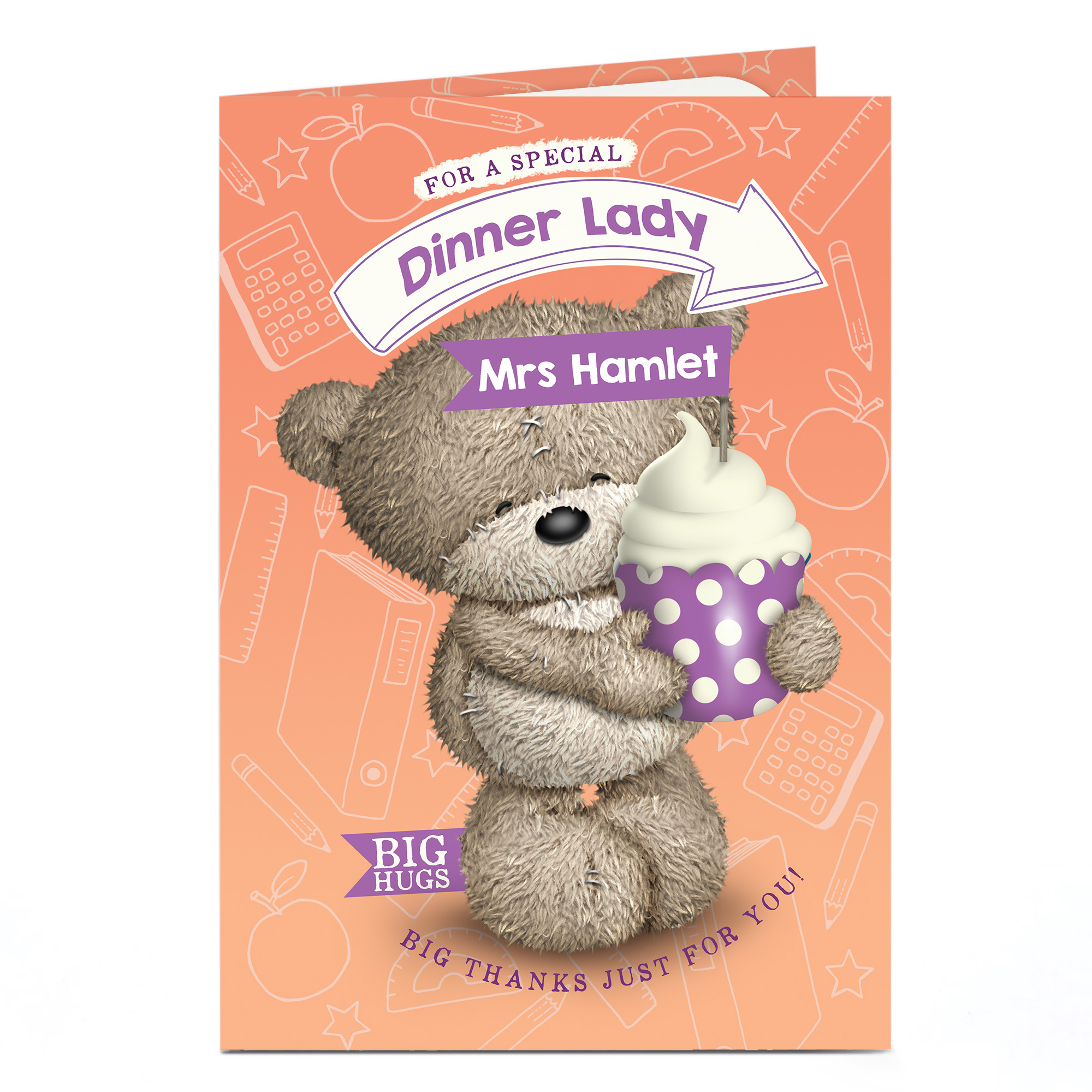 Personalised Thank You Card - Special Dinner Lady
