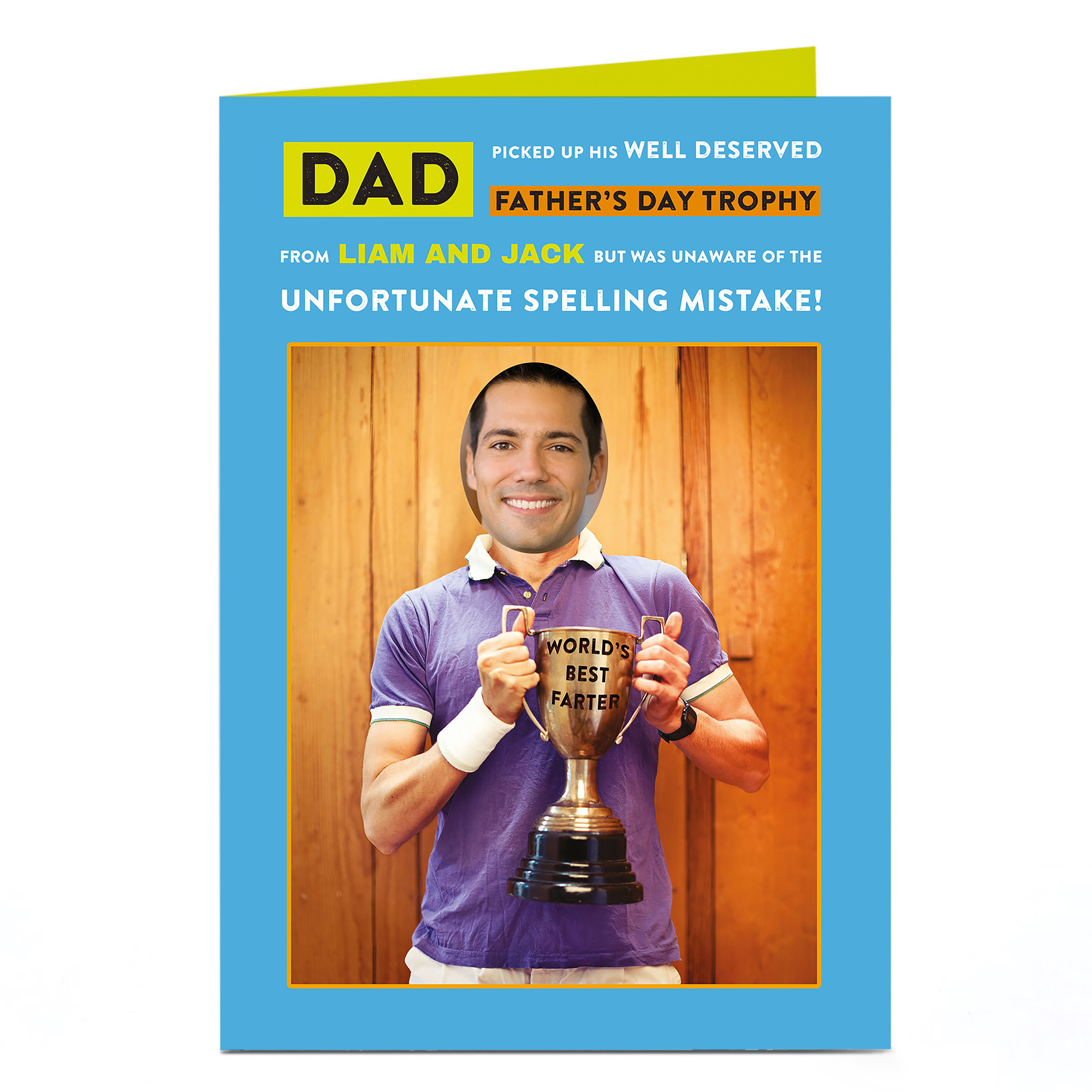 Photo Father's Day Card - Funny Trophy