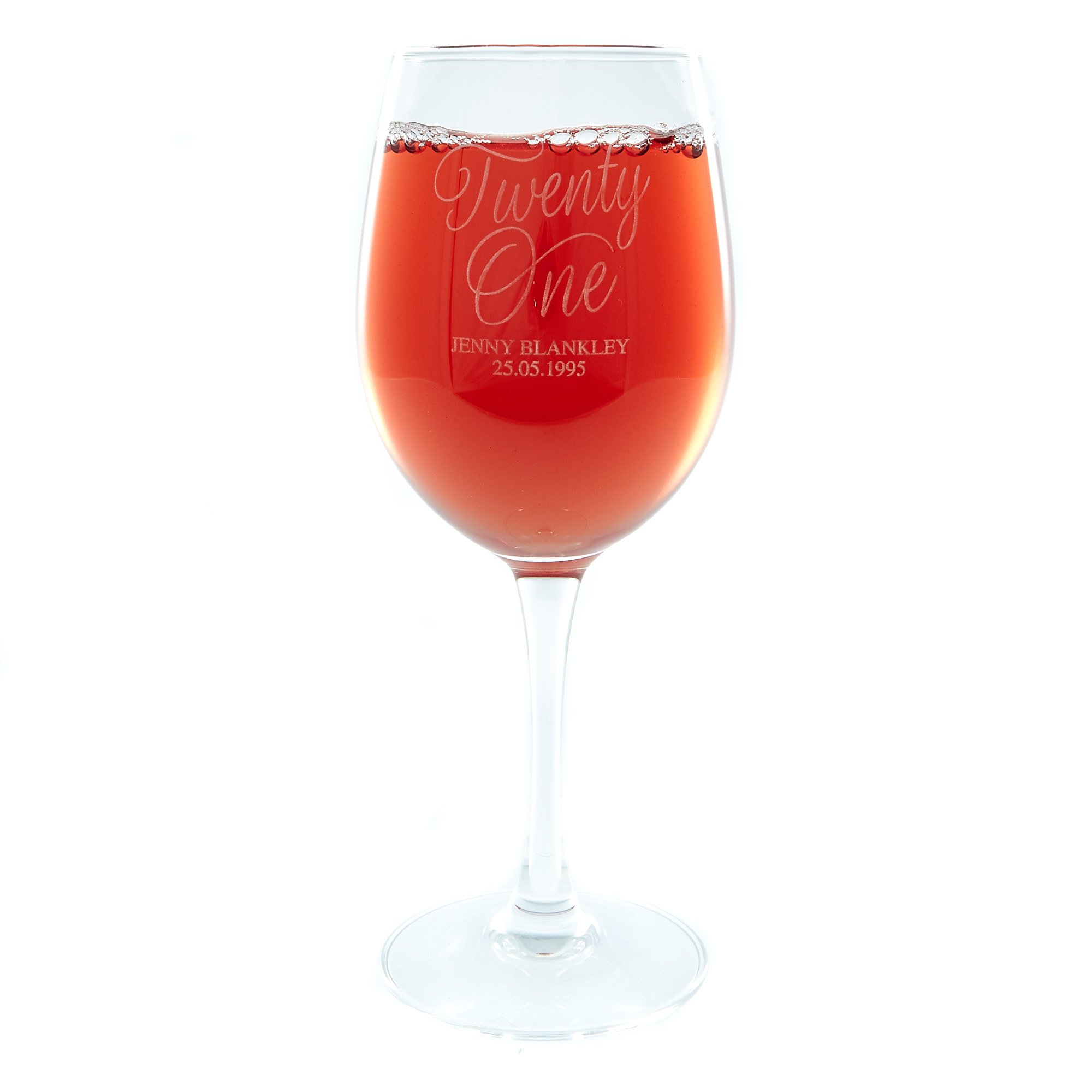 Personalised Wine Glass - Twenty One