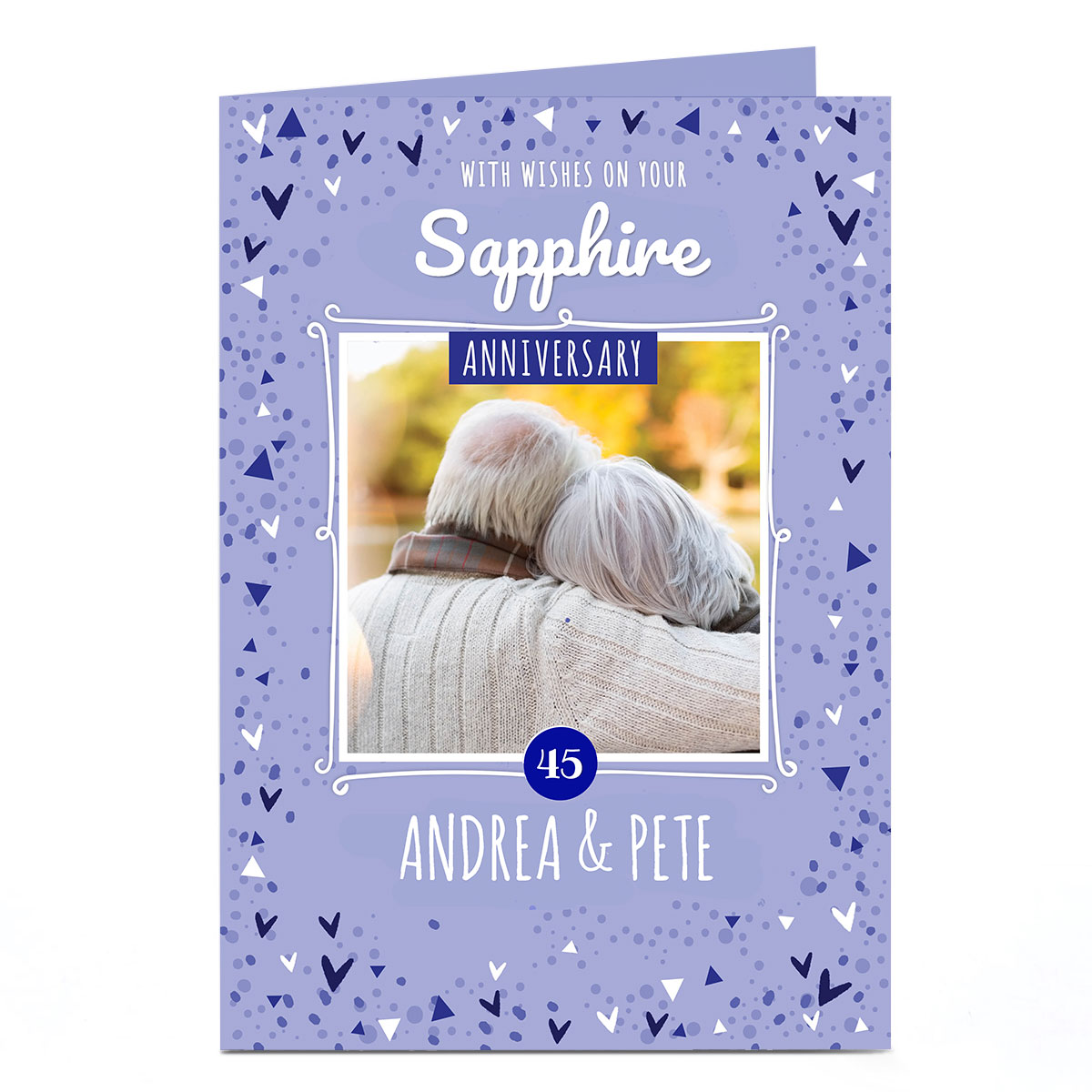 Personalised Anniversary Photo Card - Sapphire Anniversary 