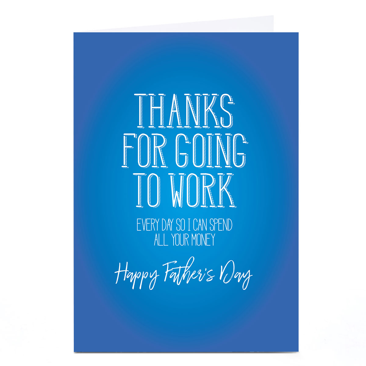 Personalised Punk Father's Day Card - Thanks For Going To Work