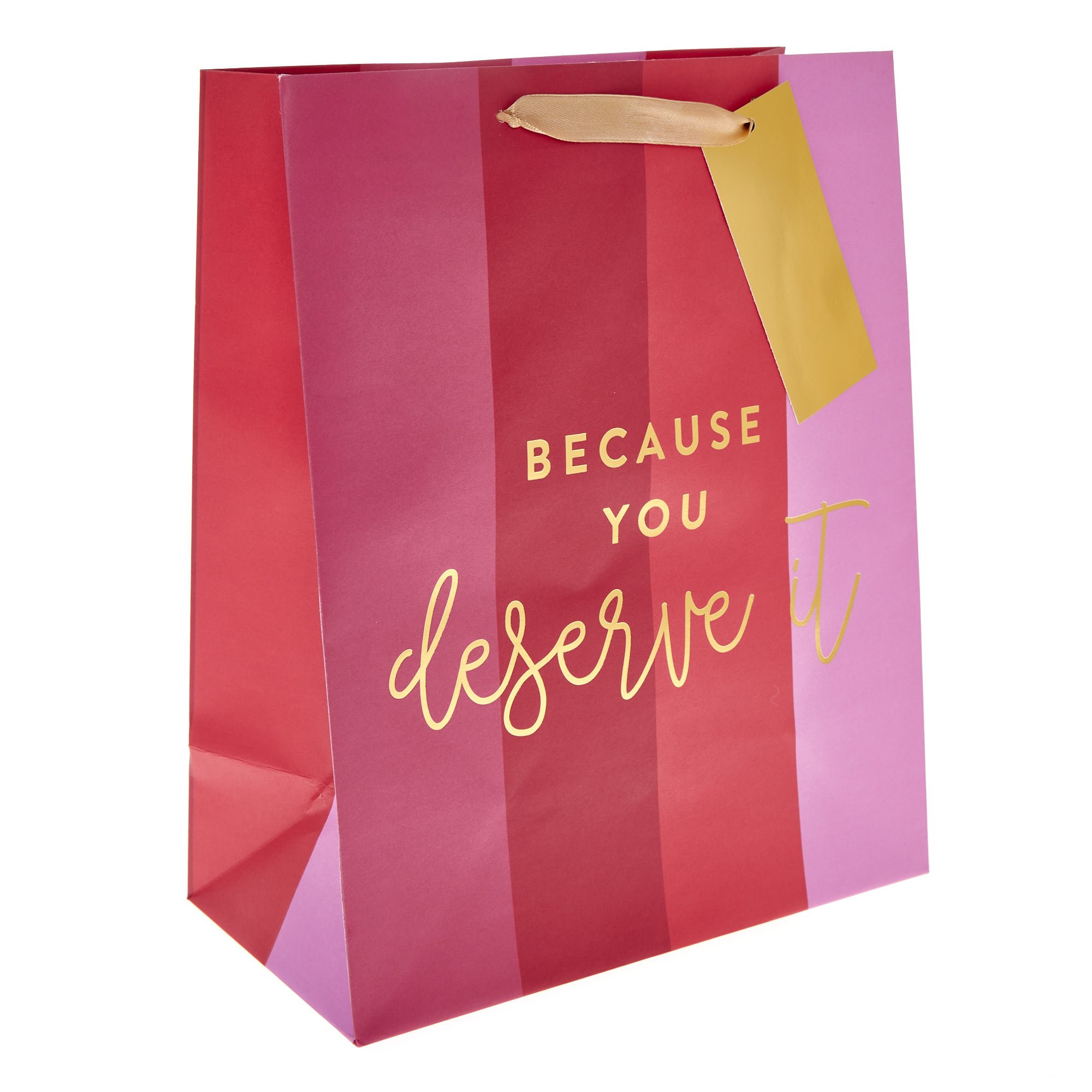 Because You Deserve It Large Portrait Gift Bag