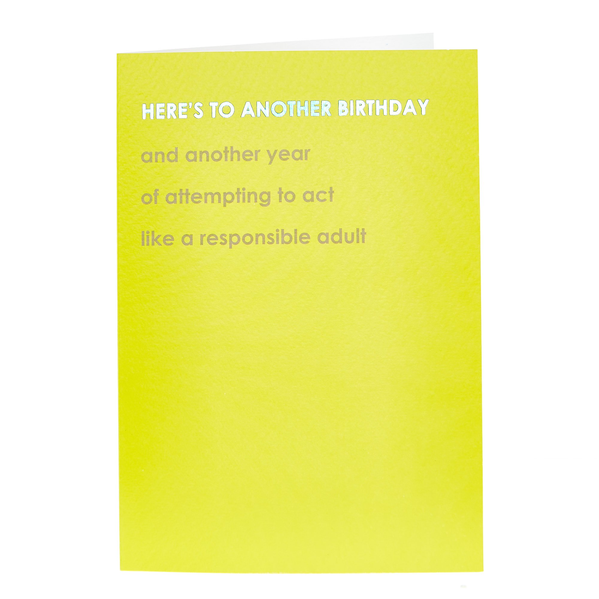 Birthday Card - Responsible Adult