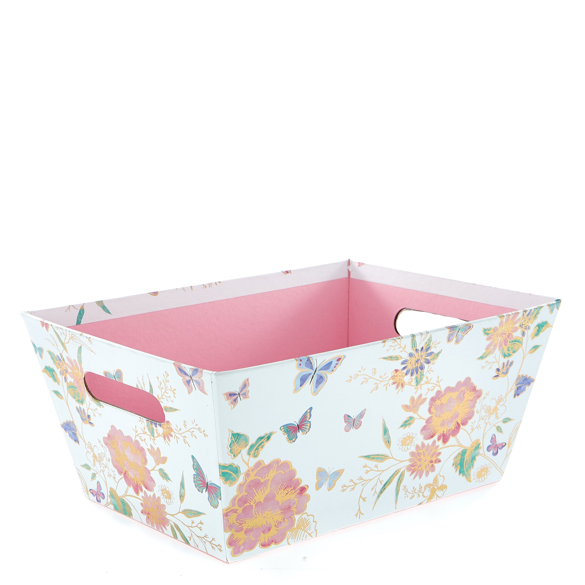 Flowers & Butterflies Tray Boxes - Set Of 3 