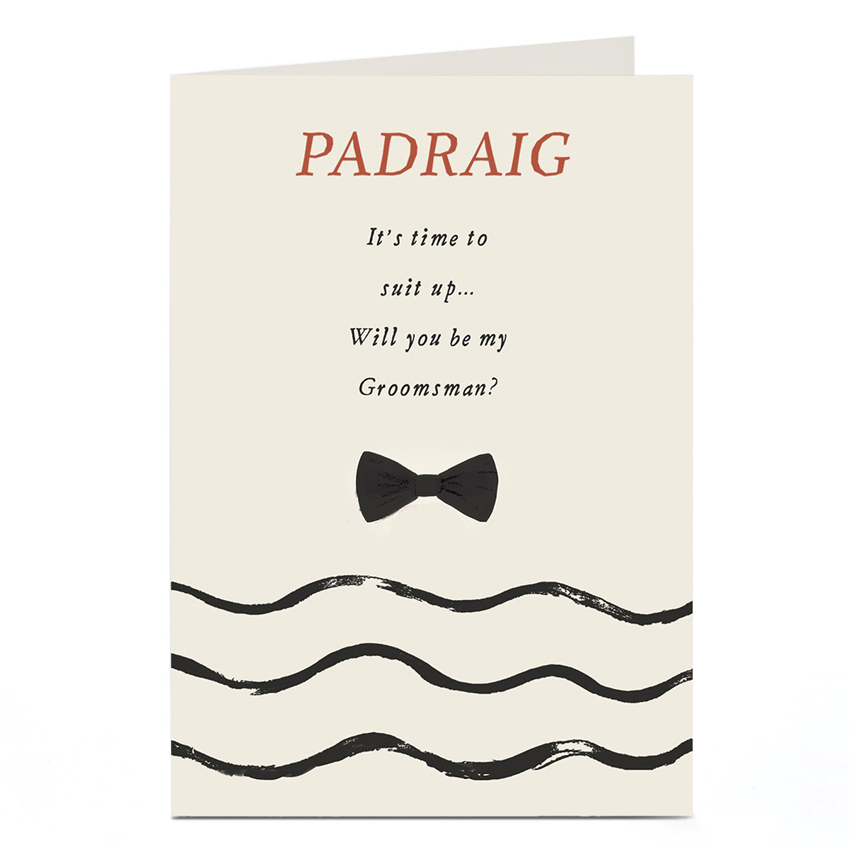Personalised Card - Will you be my Groomsman?