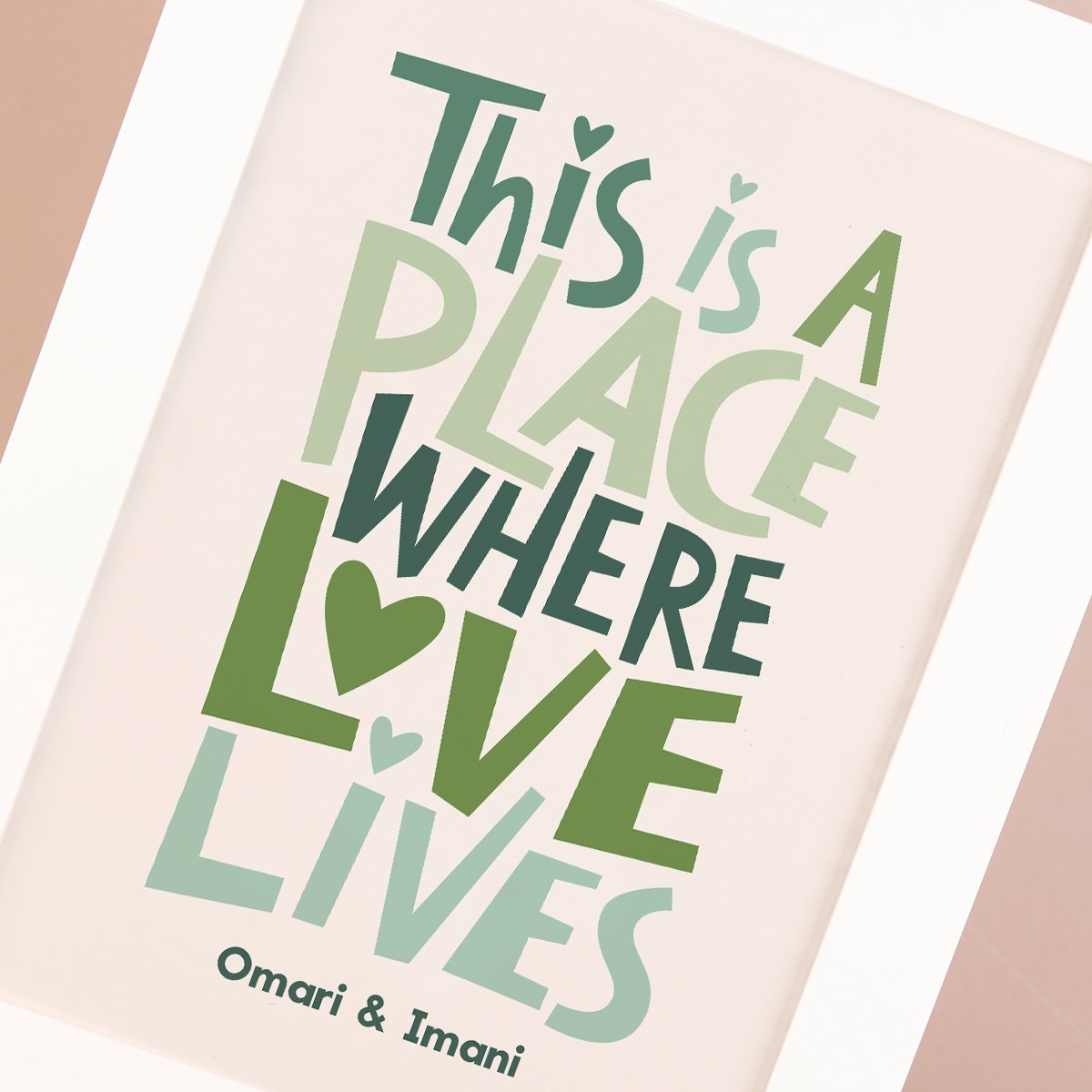 Personalised This Is A Place Where Love Lives Framed Print