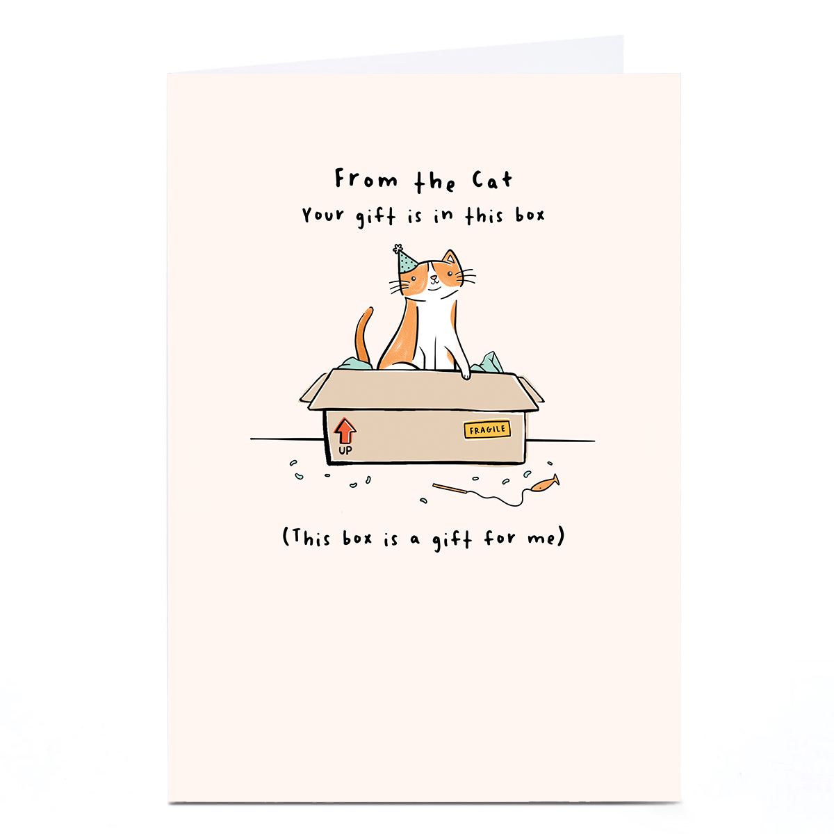Birthday Card - The Box is For Me, From The Cat