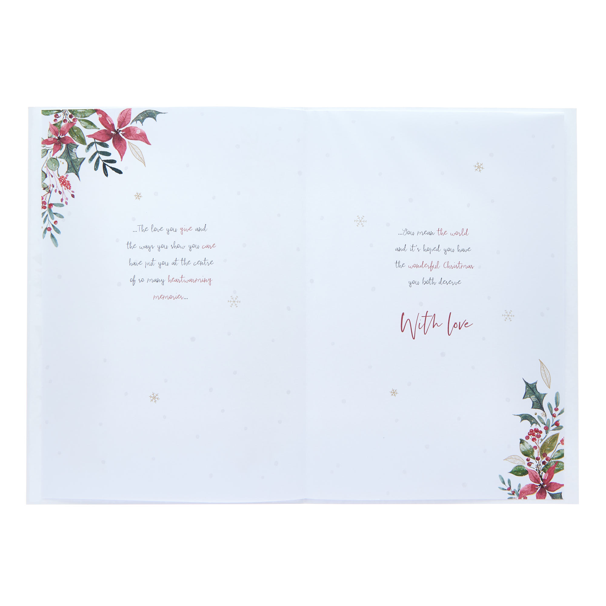 Gran & Grandad Verse Poinsettia Christmas Card