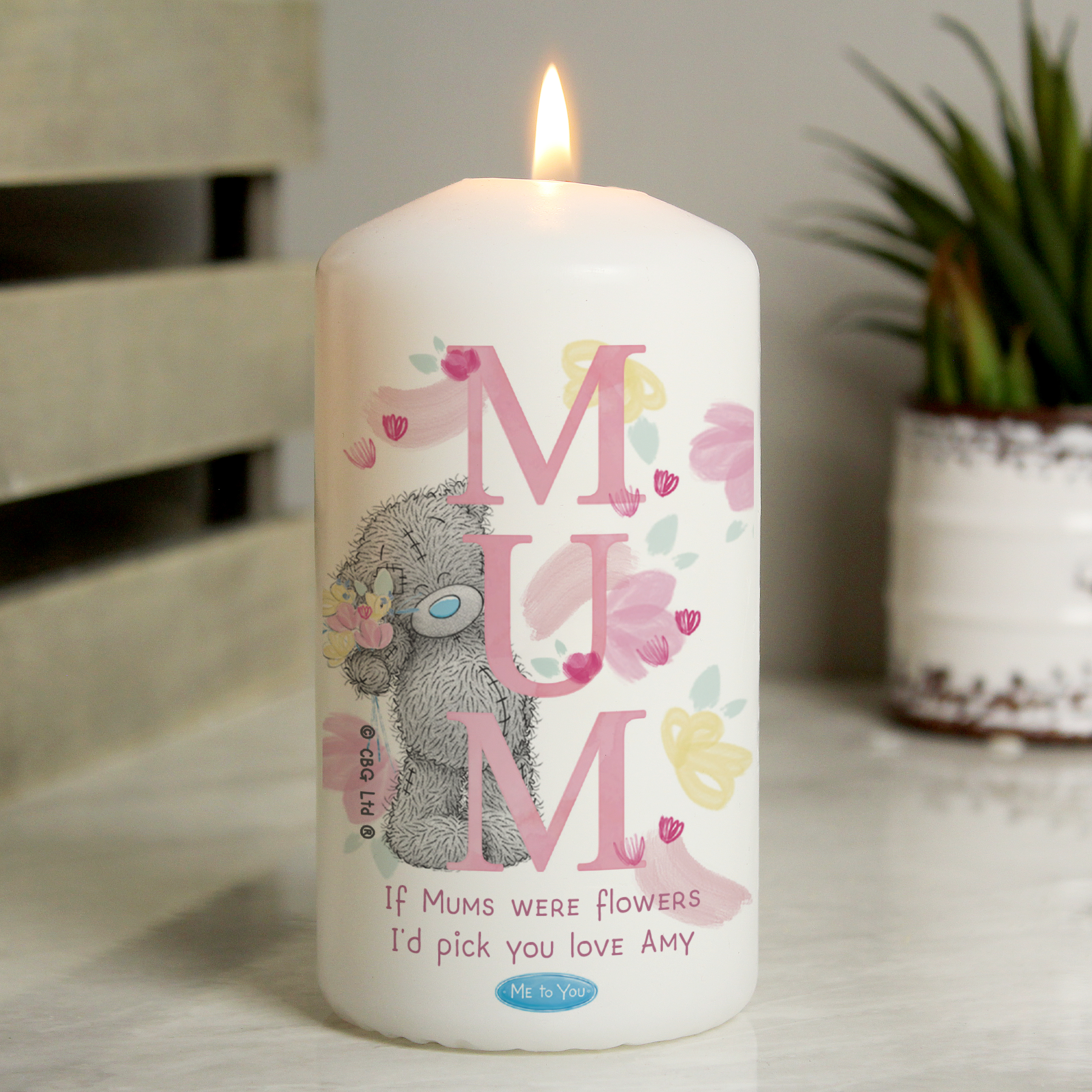 Personalised Me to You MUM Pillar Candle
