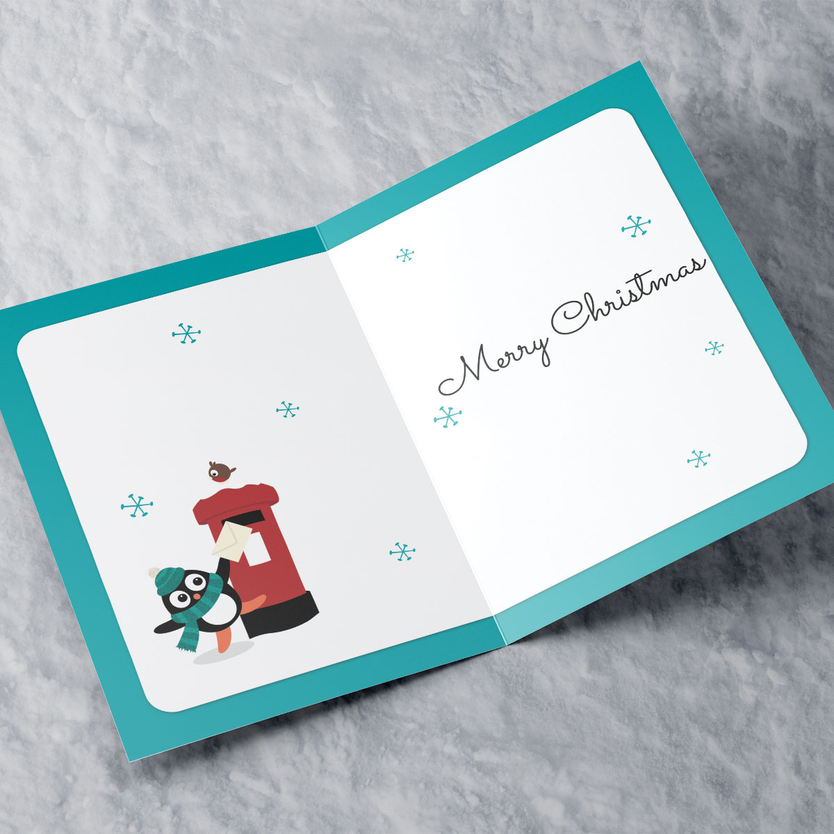 Personalised Christmas Card - Penguin Post
