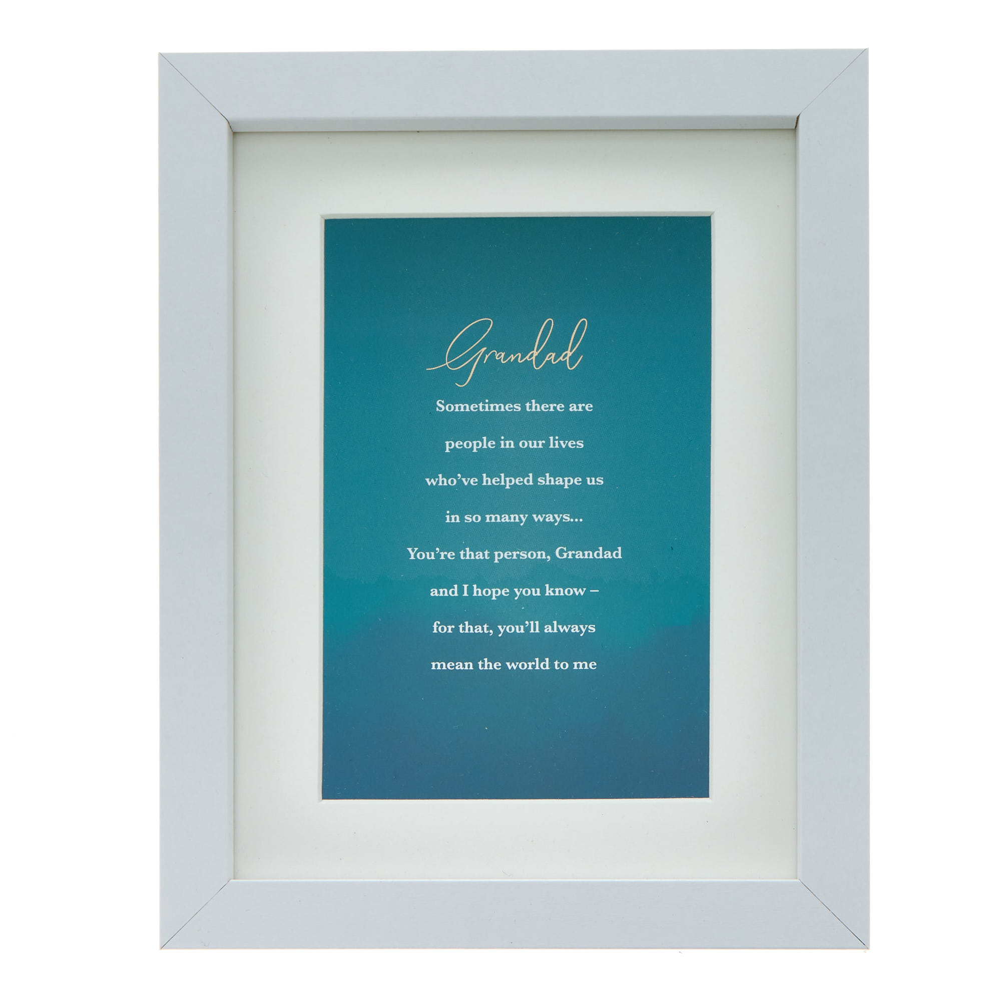 Grandad You'll Always Mean The World To Me Framed Art