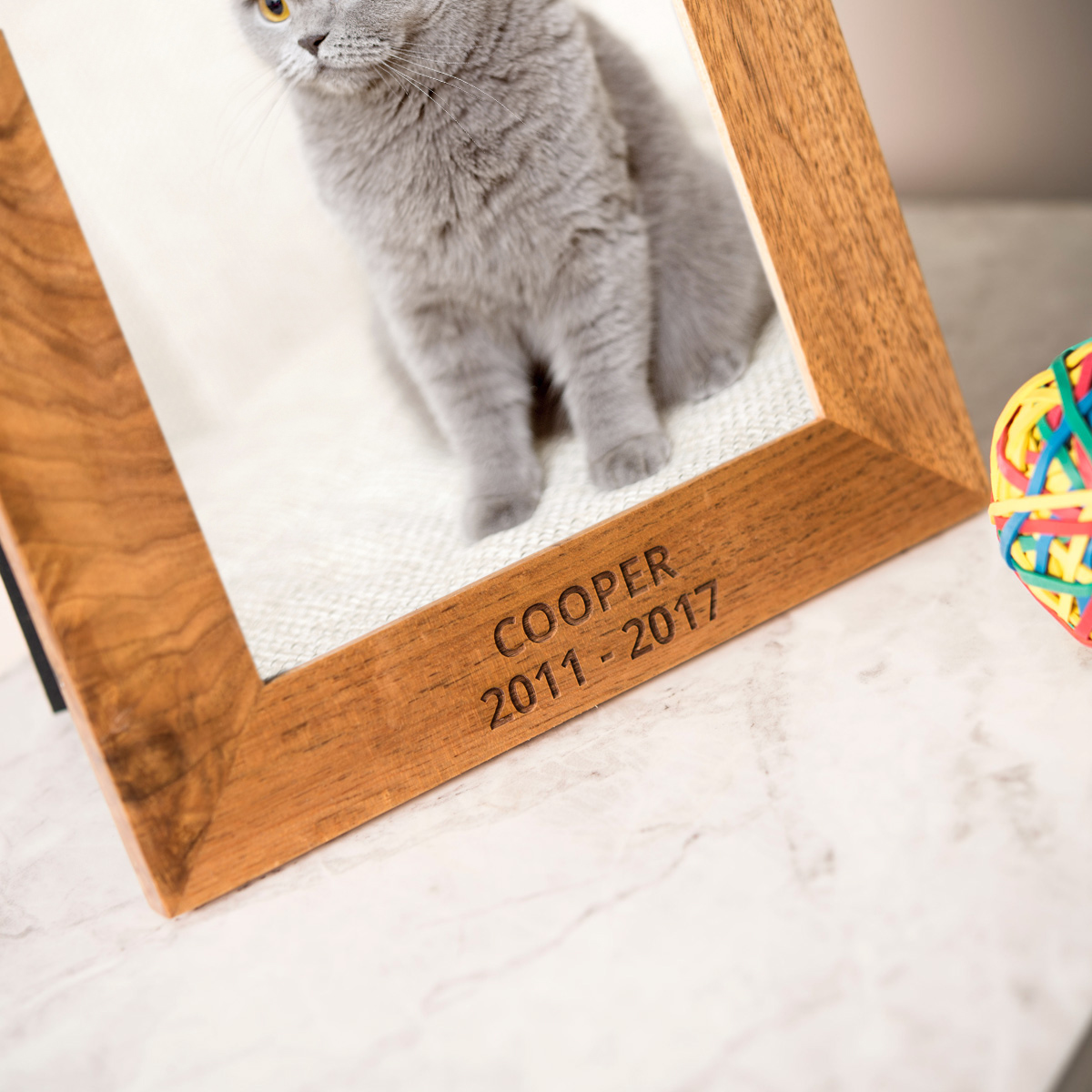 Personalised Wooden Photo Frame - Paw Prints