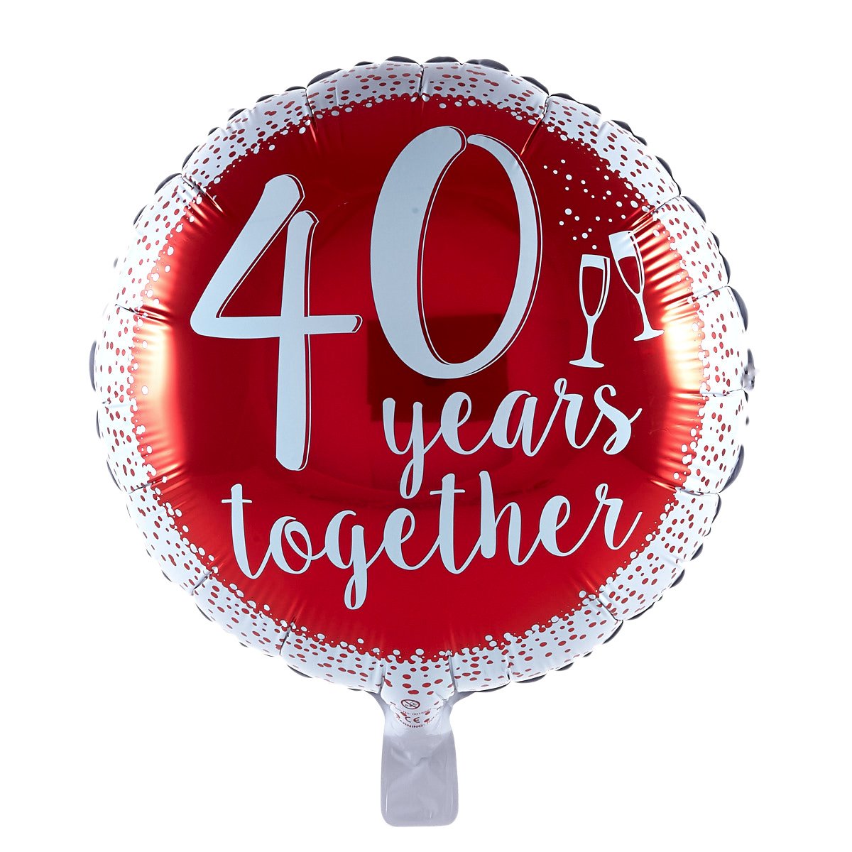 40 Years Together Anniversary Foil Helium Balloon 