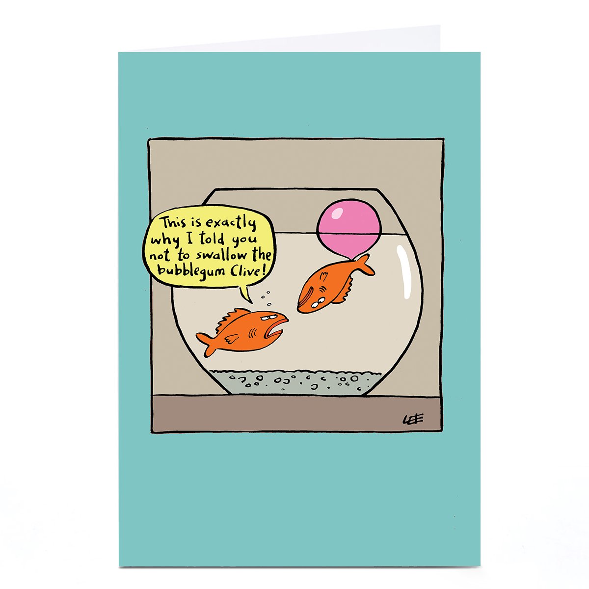 Personalised Lee Fearnley Card - Fish Bubblegum