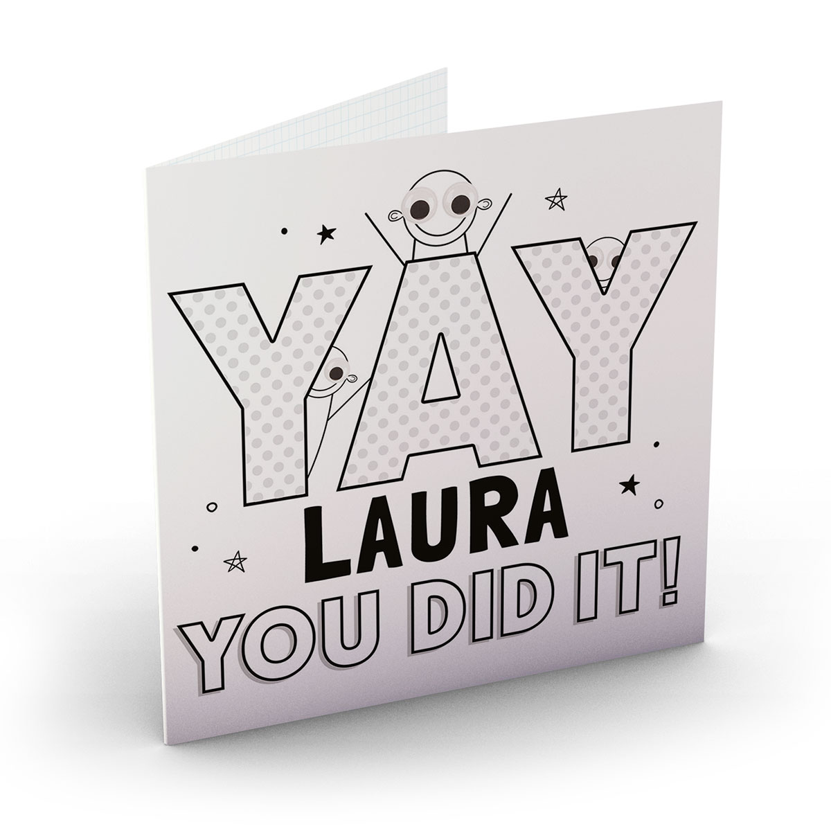 Personalised Well Done Card - YAY! You Did It!