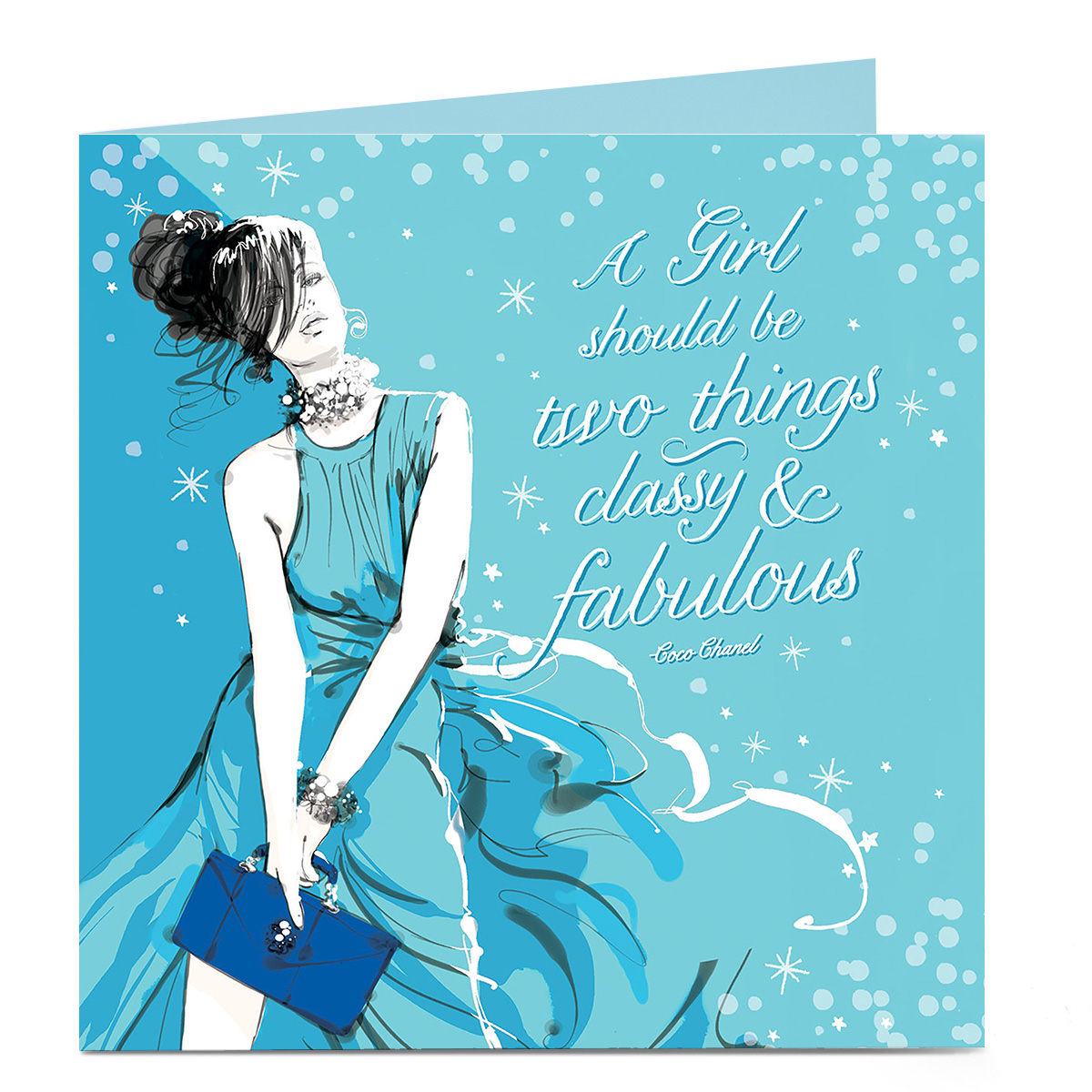 Personalised Birthday Card - Classy And Fabulous Blue