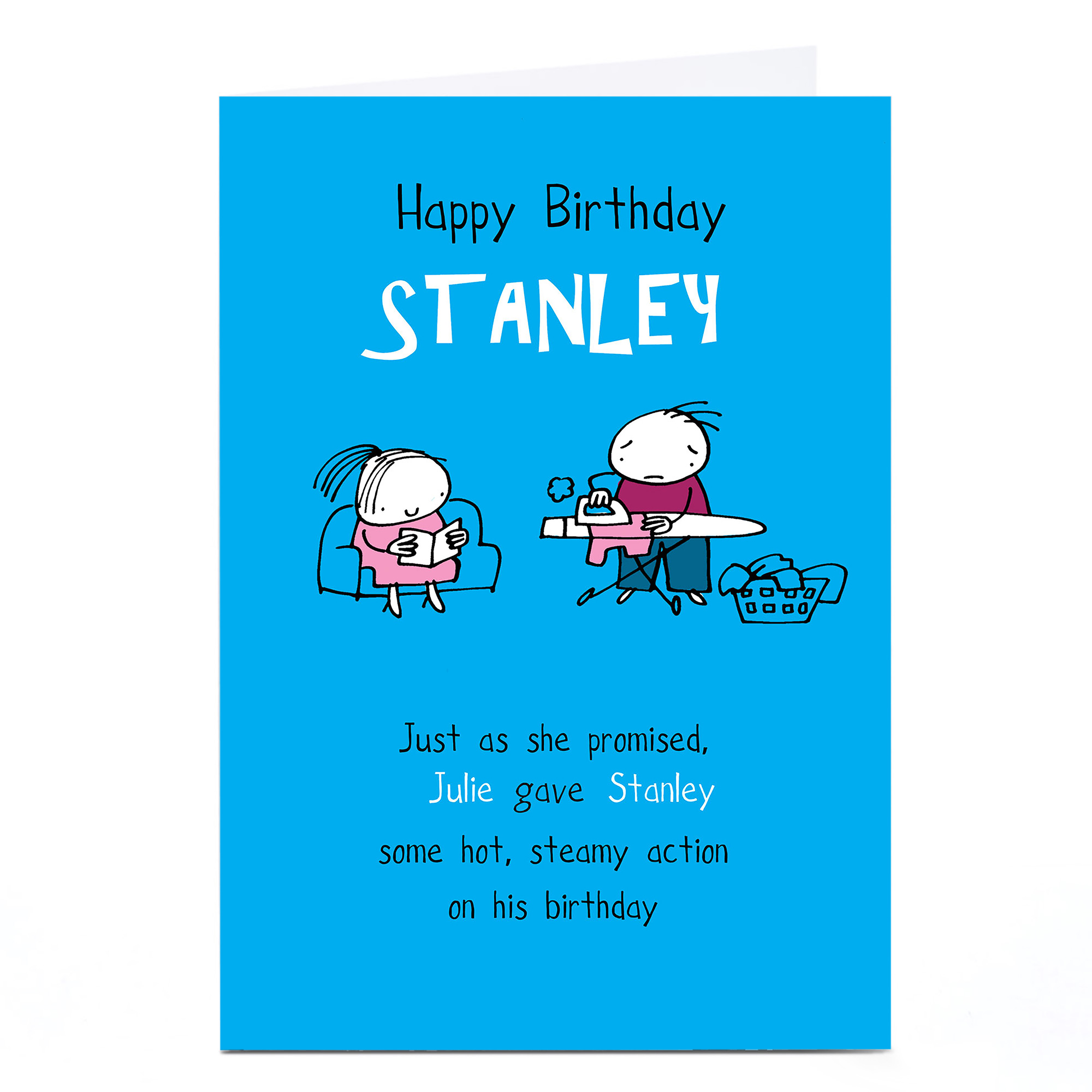 Personalised Birthday Card - Hot, Steamy Action