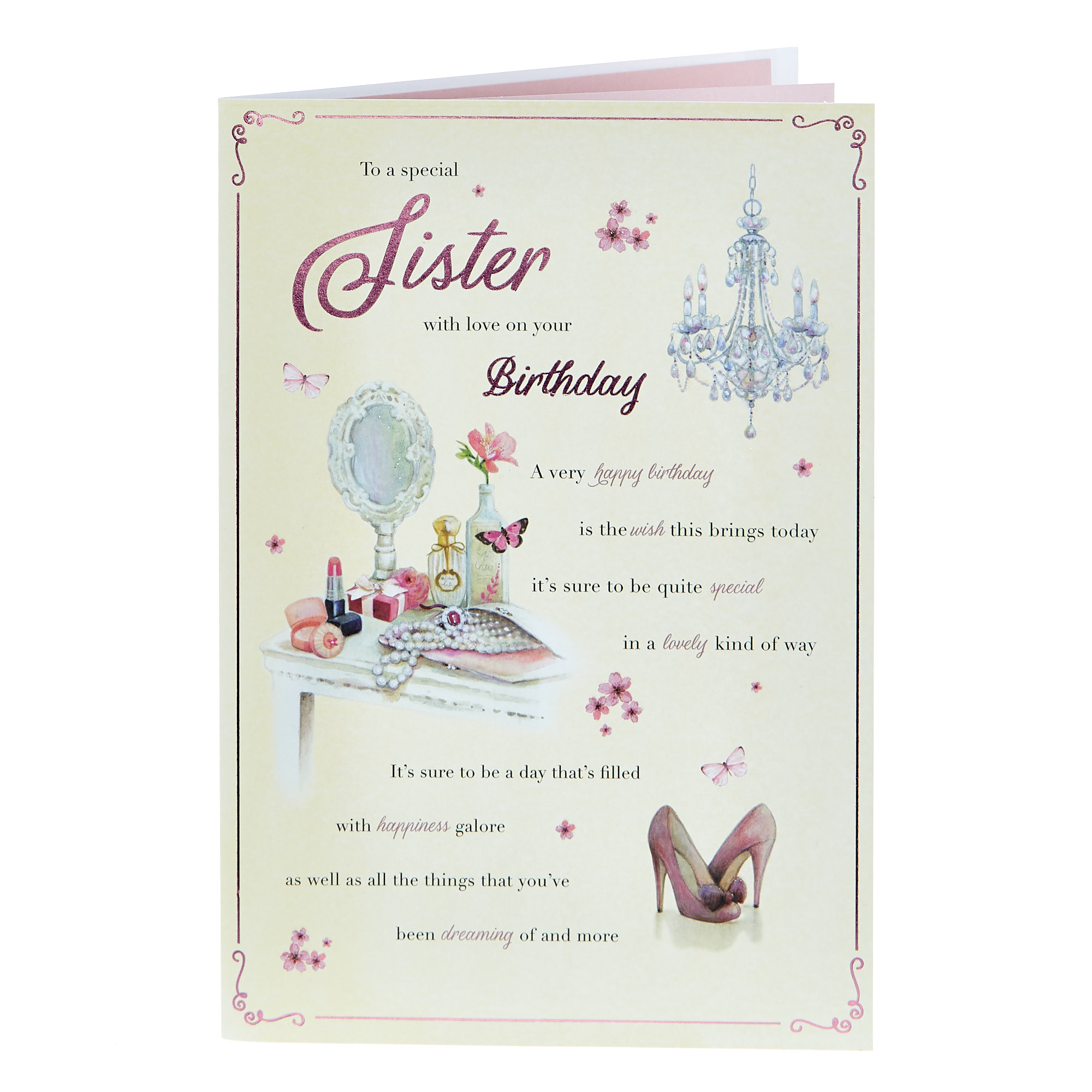 Birthday Card - To A Special Sister With Love