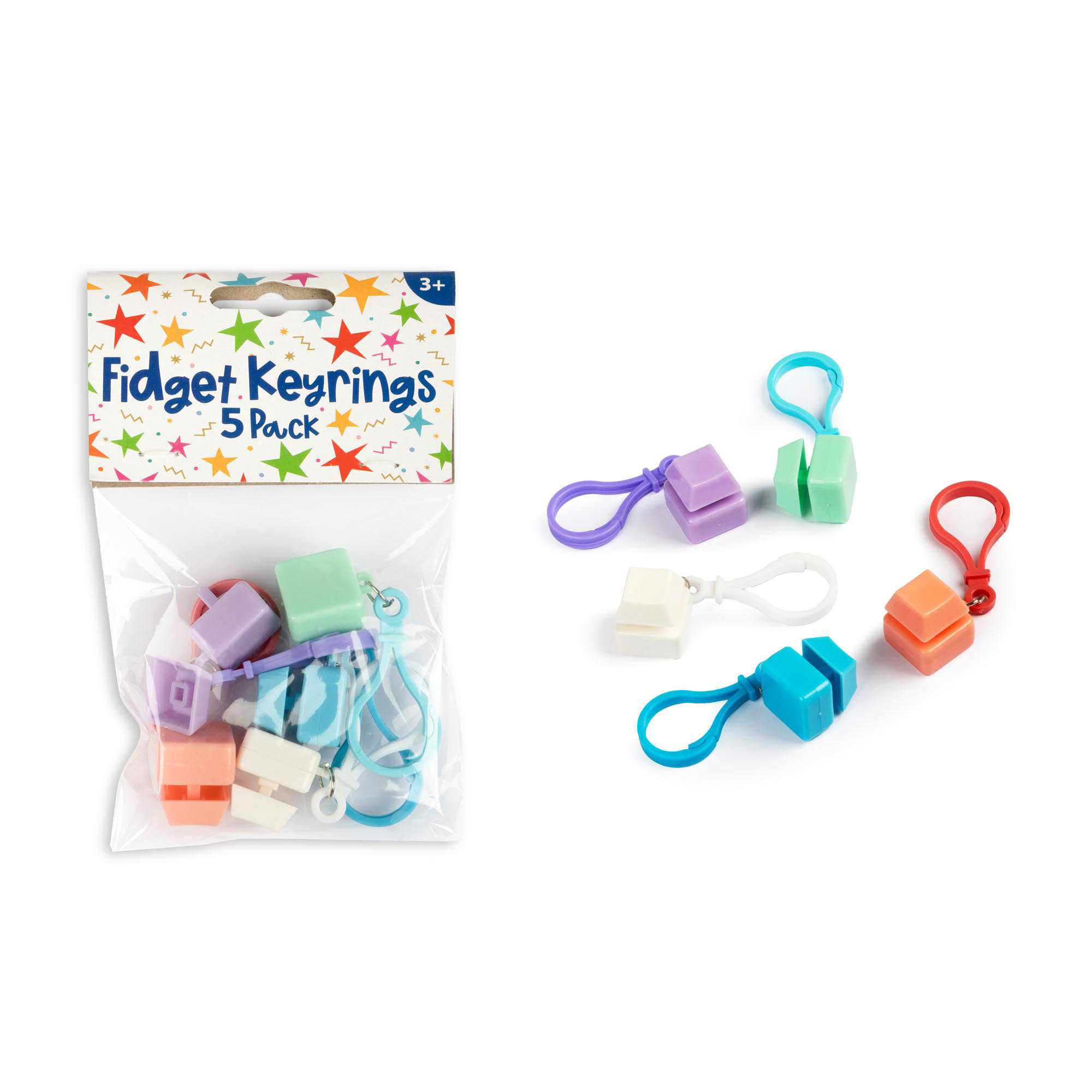 Click Fidget Keyrings - Pack of 5