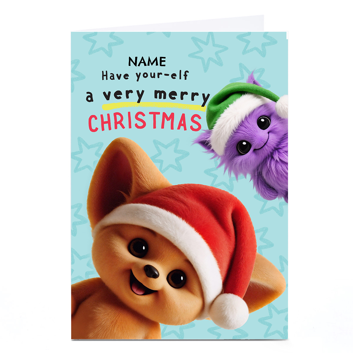 Personalised Wimzee Christmas Card - Have You-elf A Very Merry Christmas