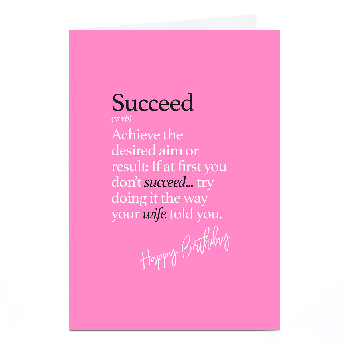 Personalised Punk Birthday Card - Succeed