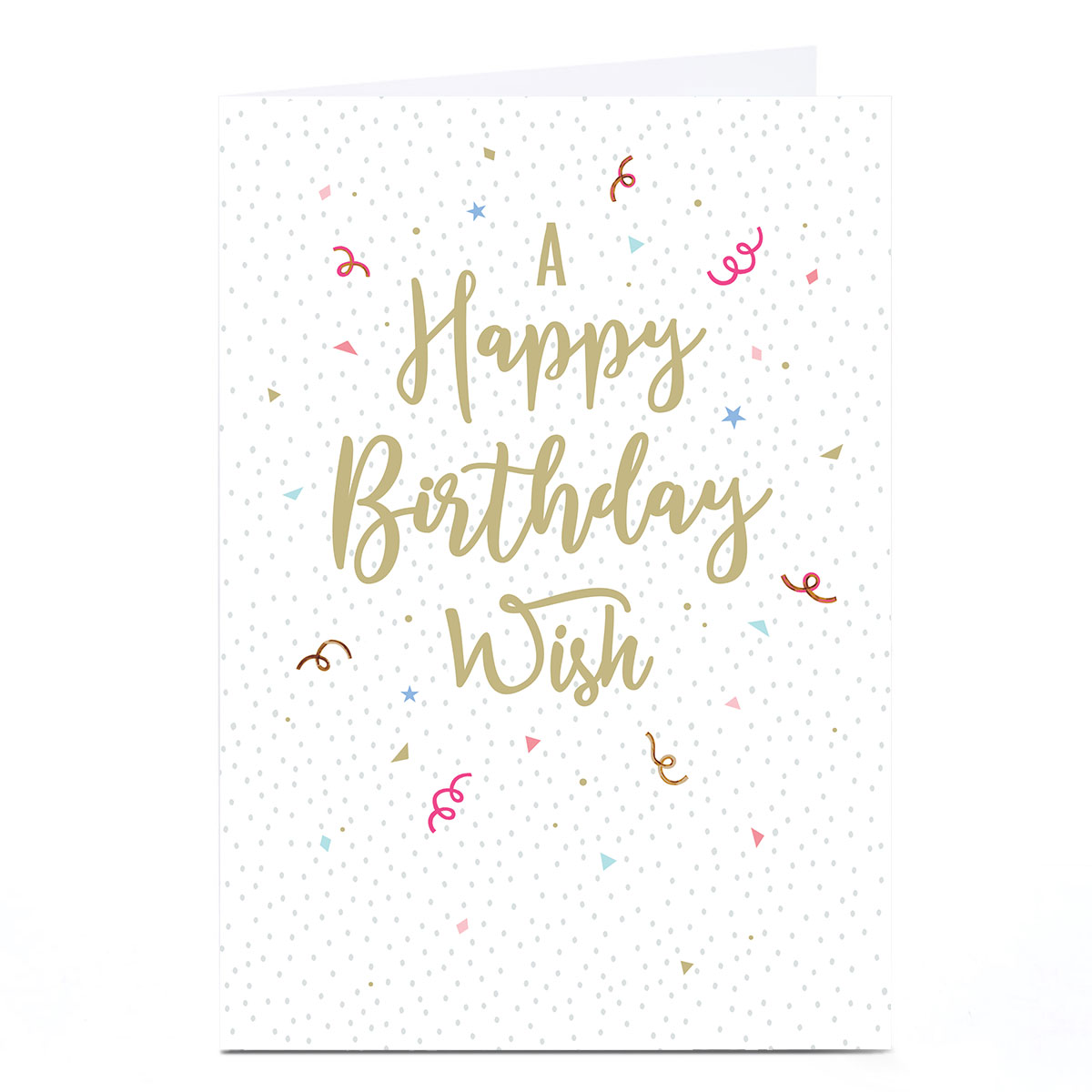 Personalised Birthday Card - A Happy Birthday Wish