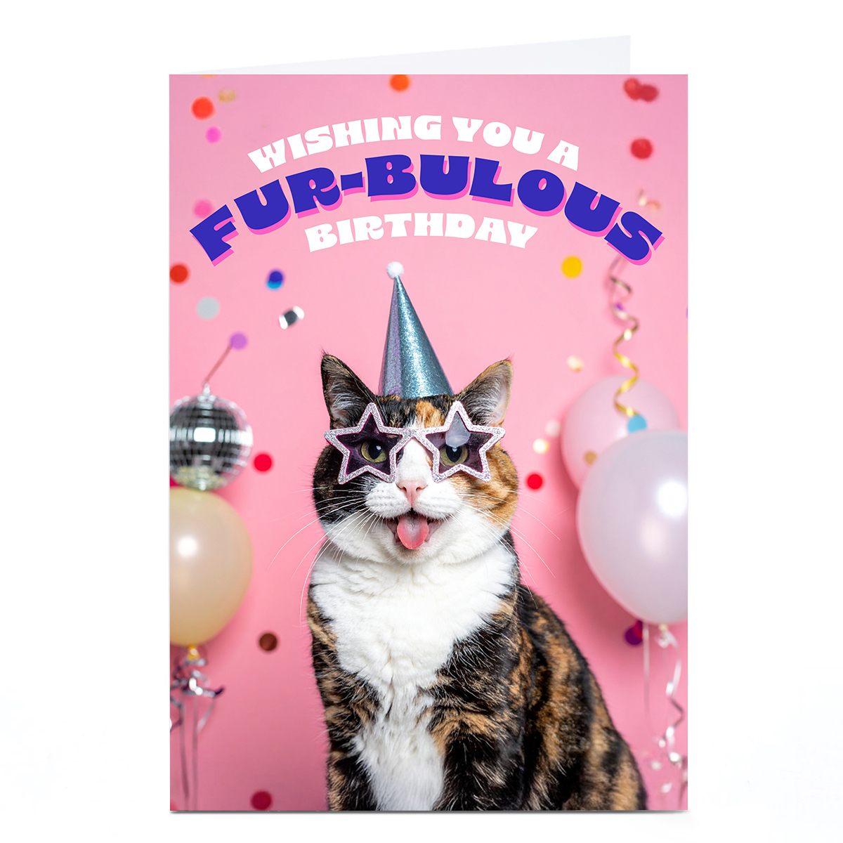Birthday Card - Fur-bulous Birthday Cat