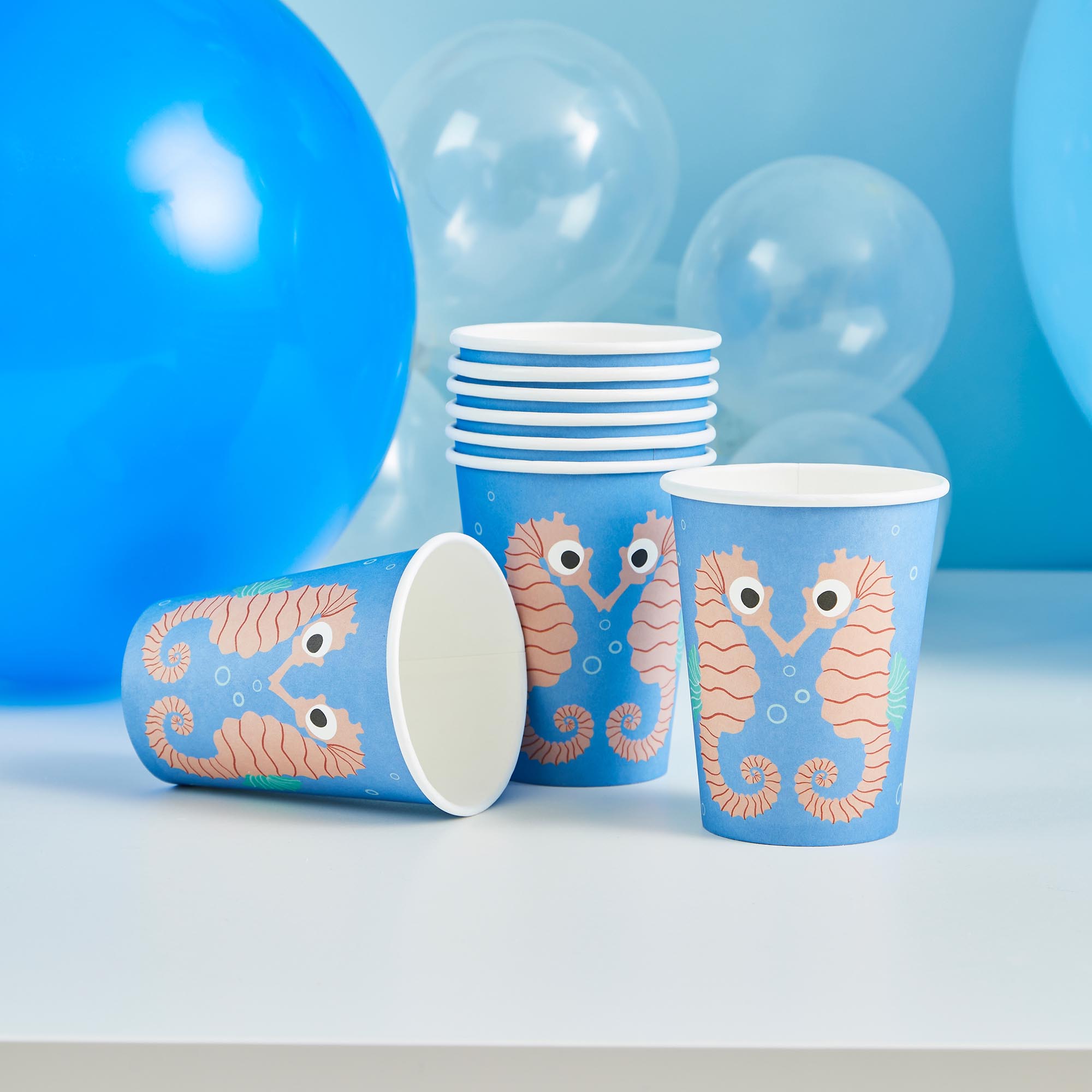 Seahorse Paper Cups - Pack of 8