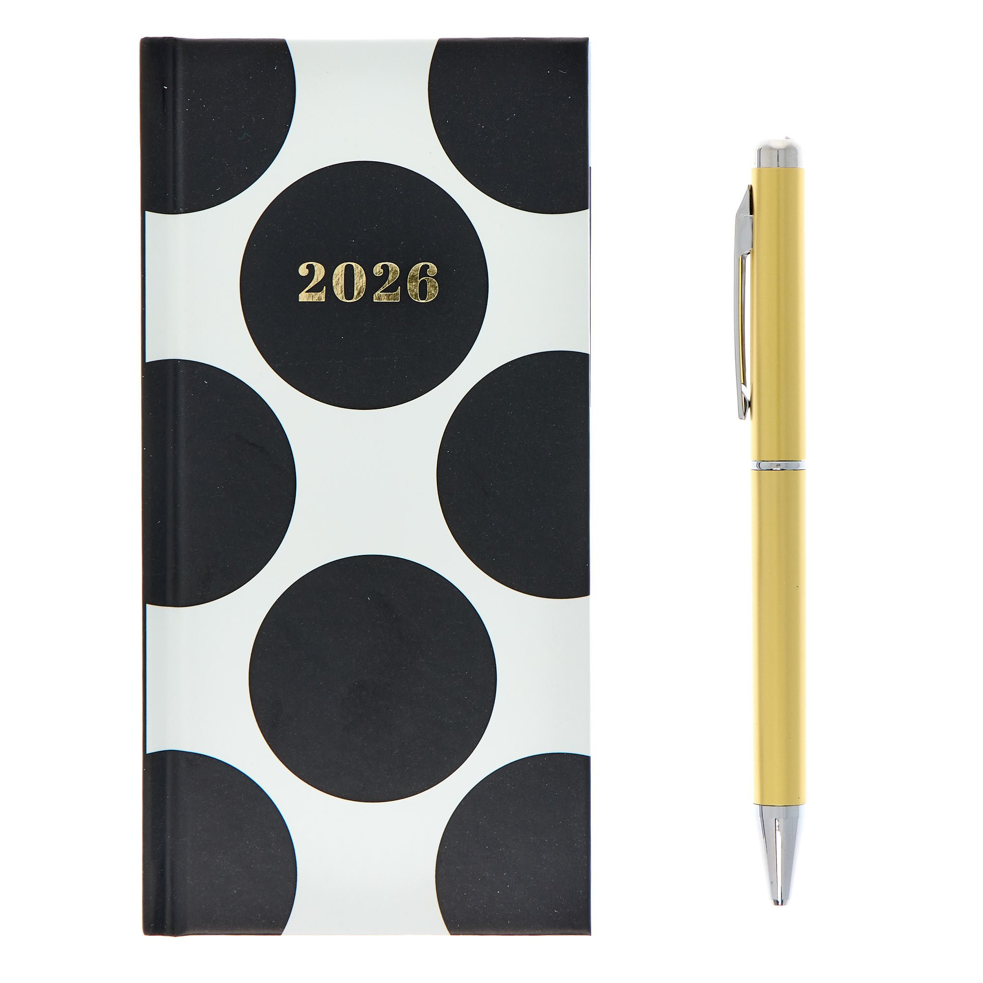 Slim Polka Dot 2026 Boxed Diary With Pen