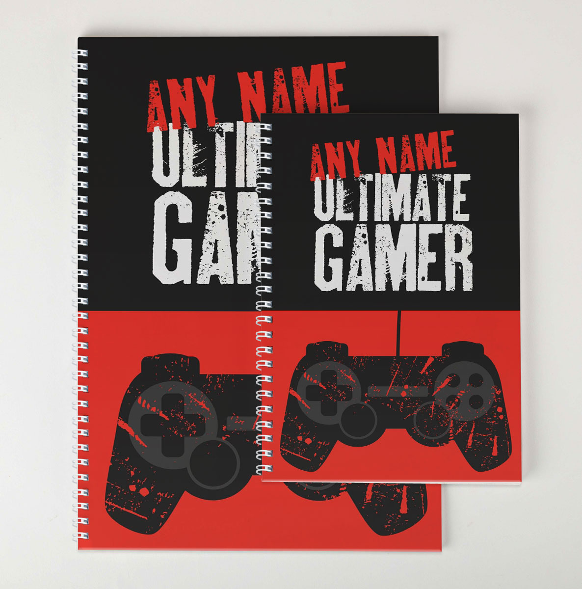 Personalised Ultimate Gamer Red Notebook