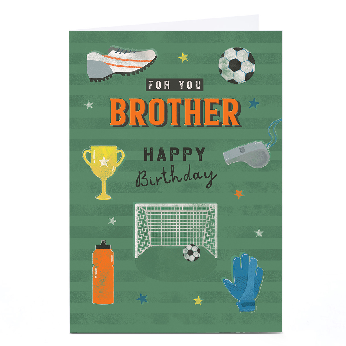 Personalised Birthday Card - Football Icons, Brother