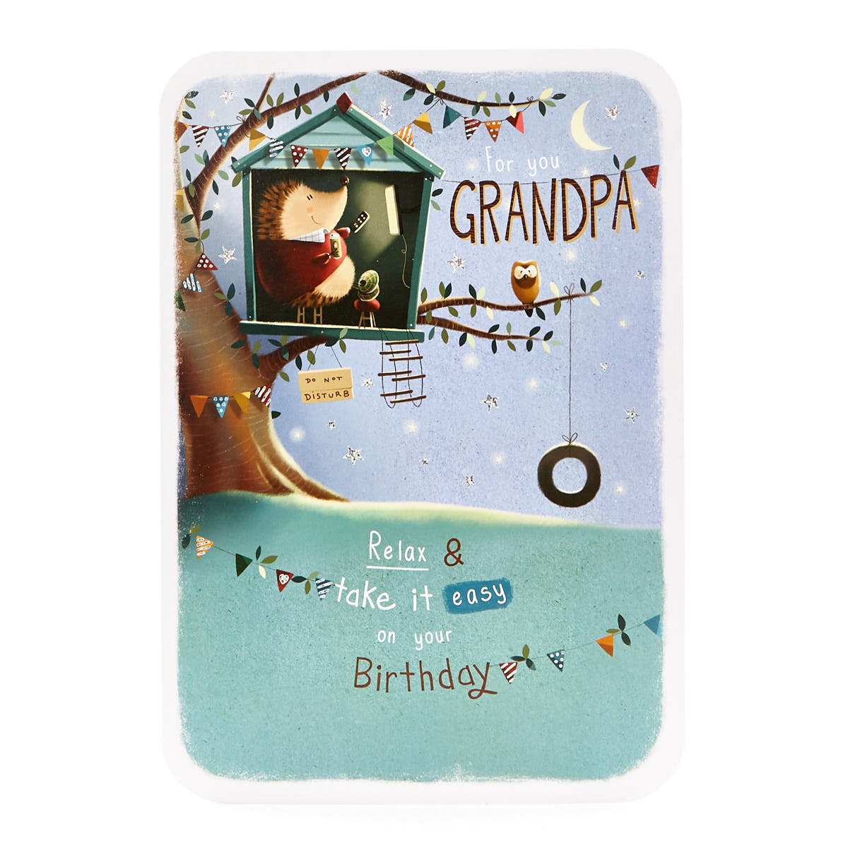 Special Collection Birthday Card - Grandpa Hedgehog