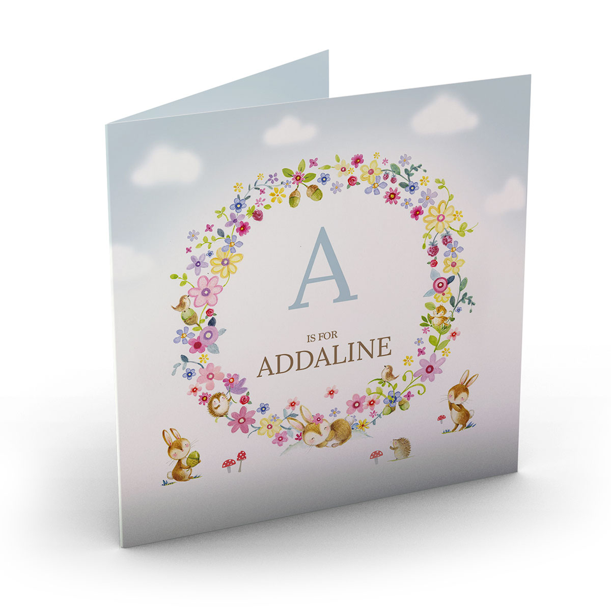 Personalised New Baby Card - A,B,C Is For