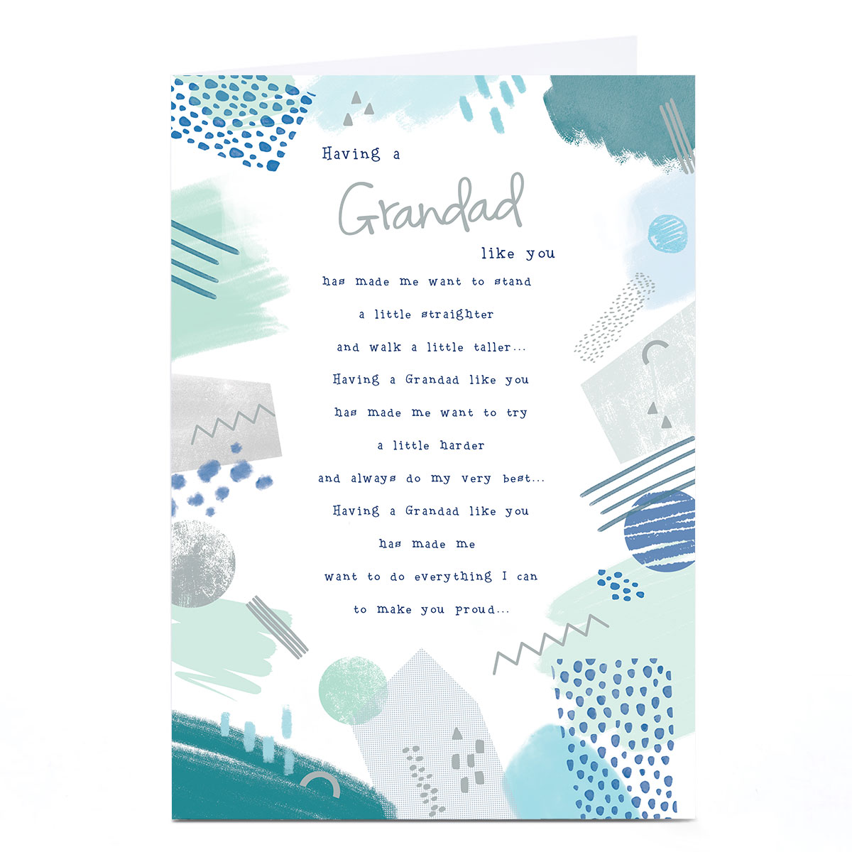 Personalised Birthday Card - Having A Grandad Like You