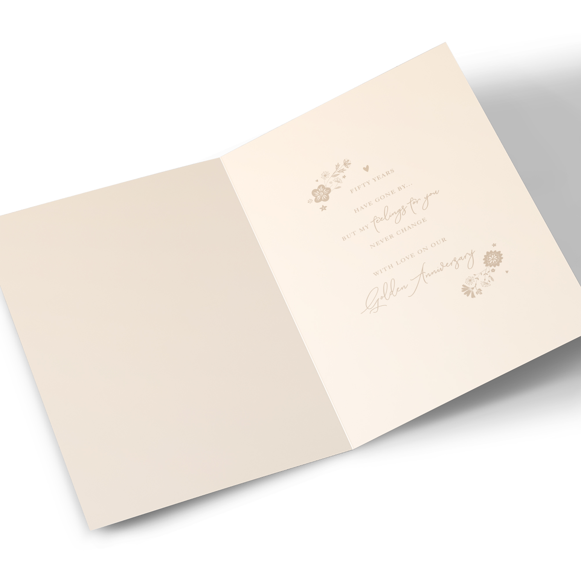 Golden Wedding Anniversary Card - To My Wife