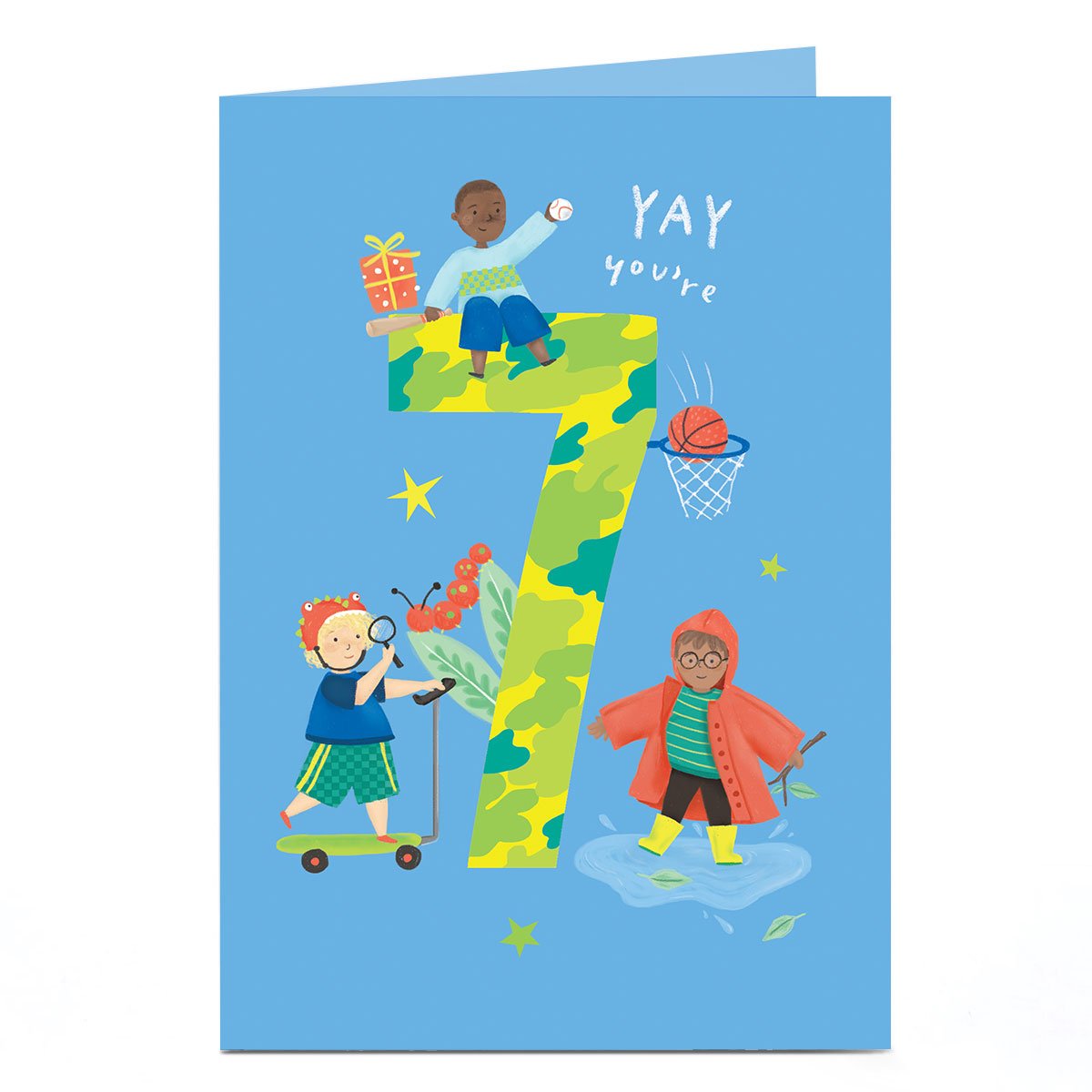 7th Birthday Card - All Kinds of Fun 