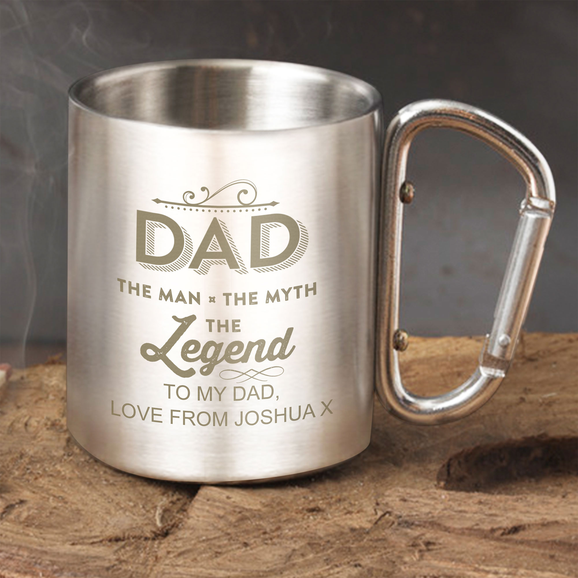 Personalised Steel Mug - Dad The Legend