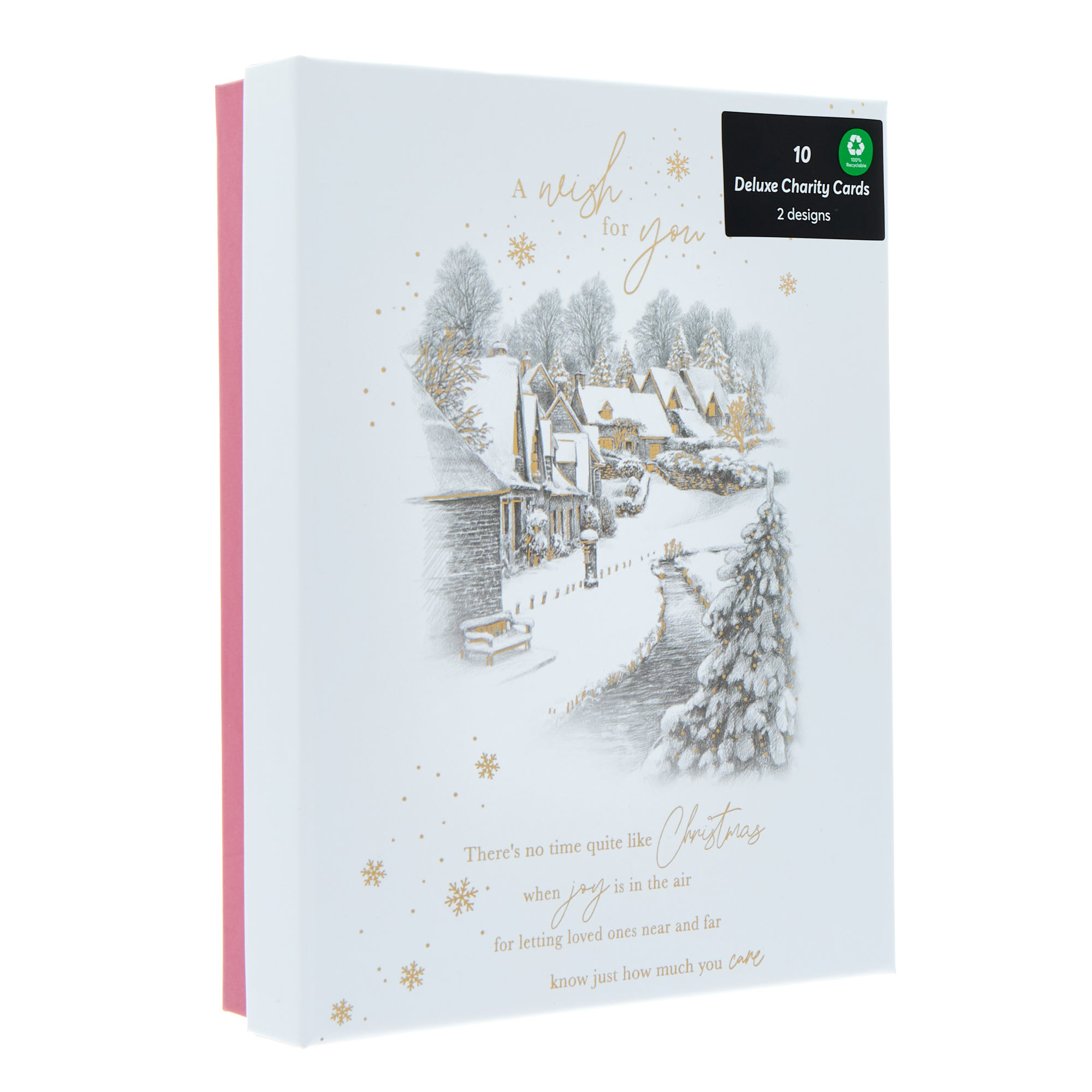 10 Deluxe Boxed Charity Christmas Cards - Classic Sketch (2 Designs)
