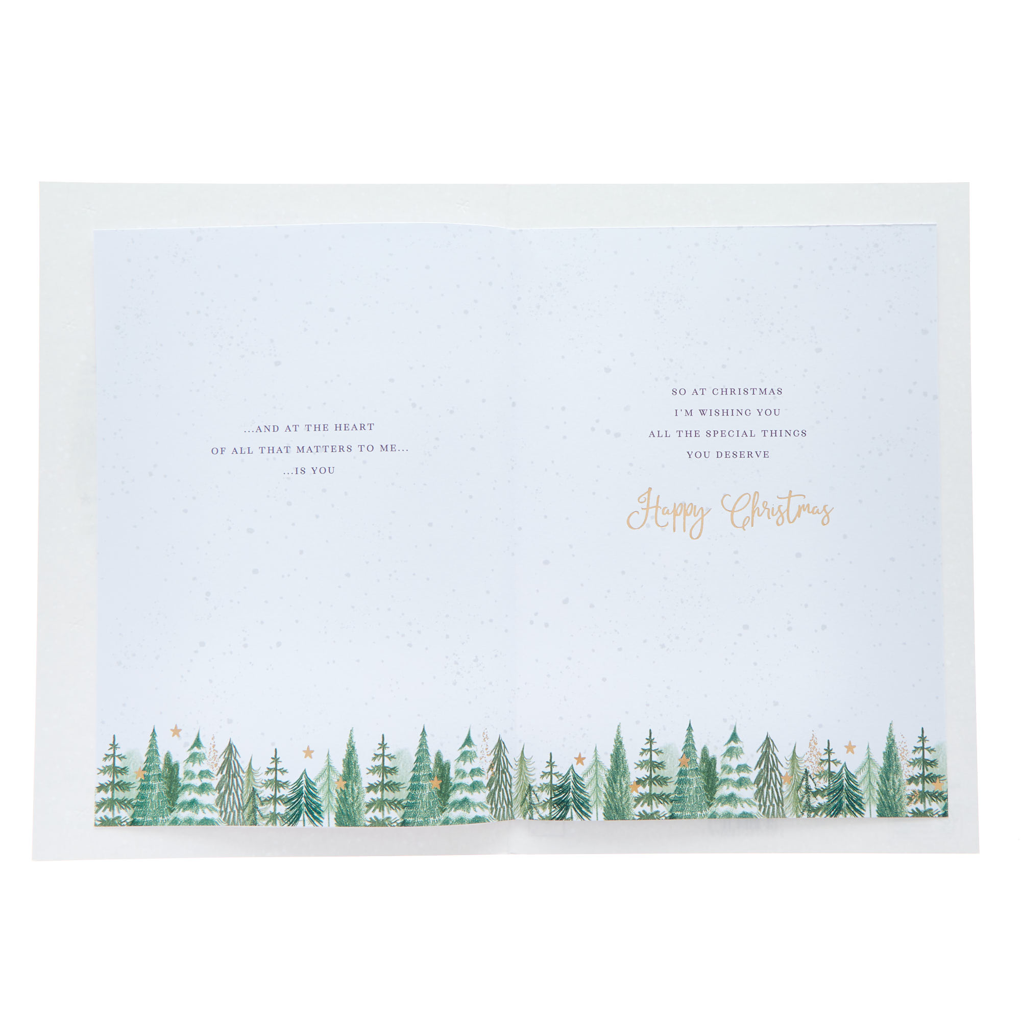 Wife Heart Shaped Trees Christmas Card
