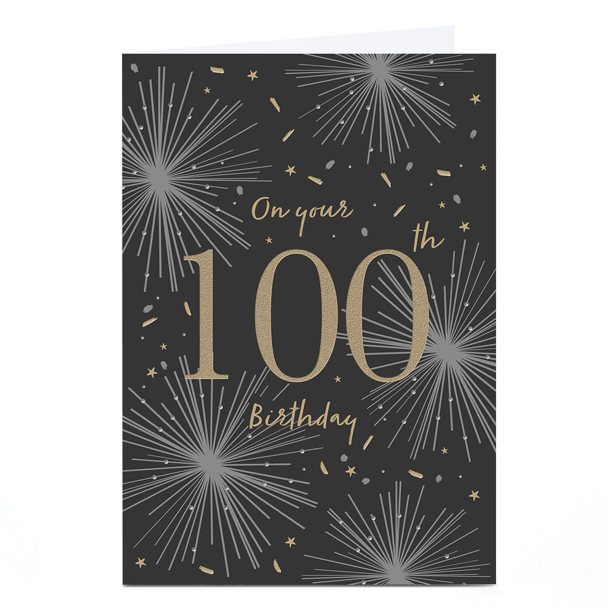 100th Birthday Card - On Your 100th Fireworks