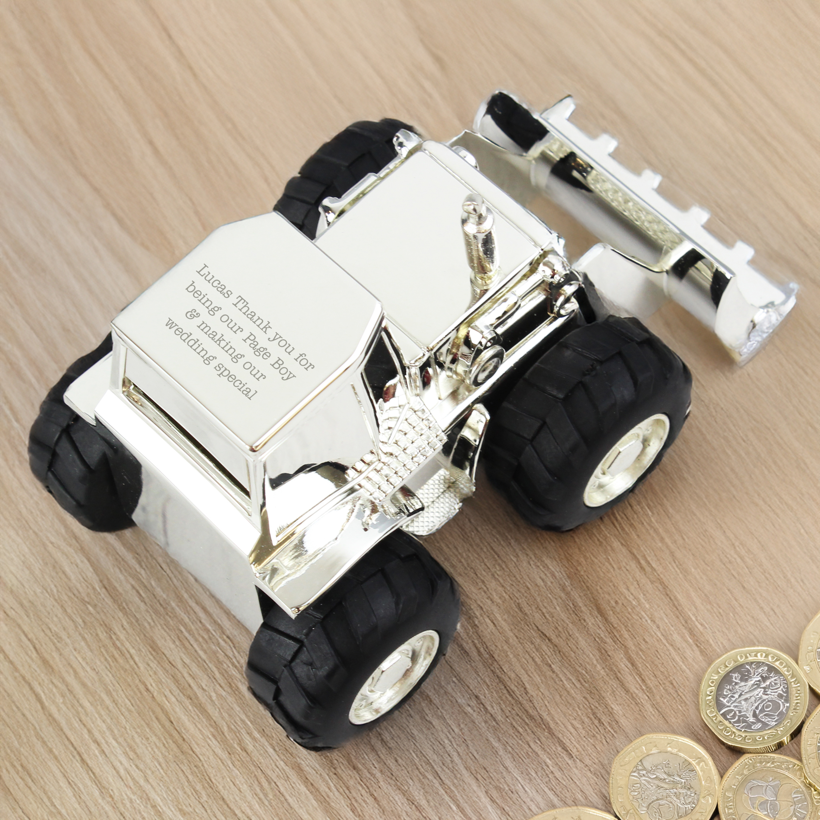 Personalised Digger Money Box