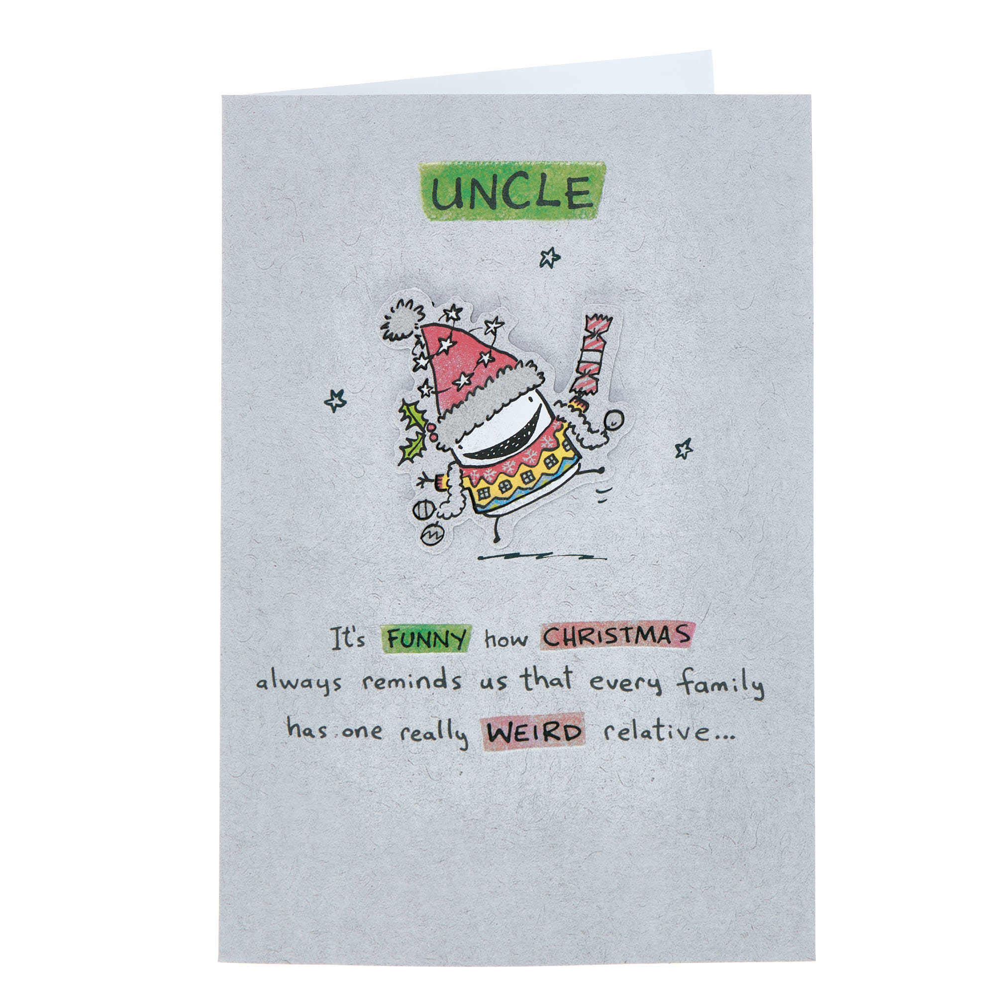 Uncle One Weird Relative Christmas Card