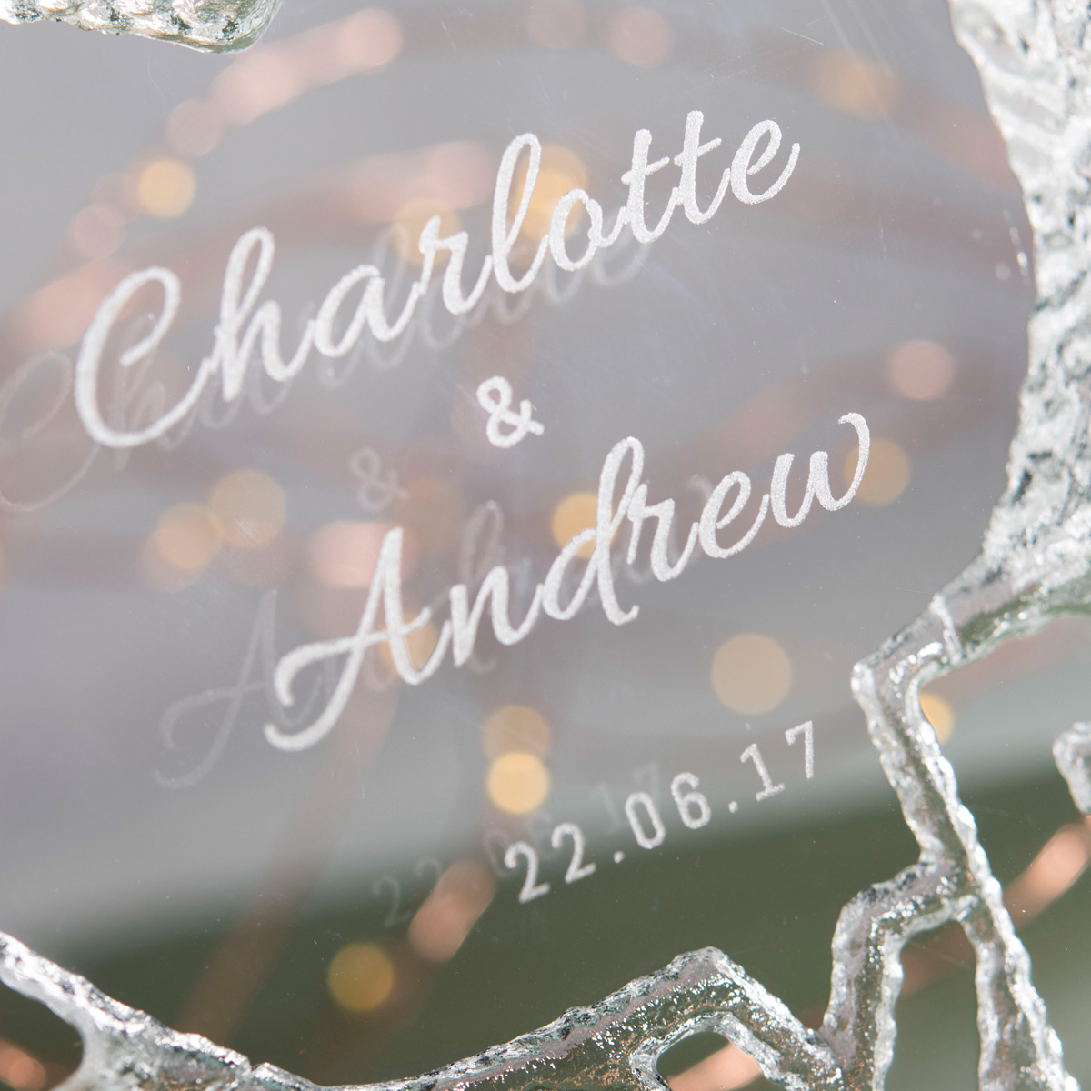 Personalised Optical Crystal Heart Paperweight - Love