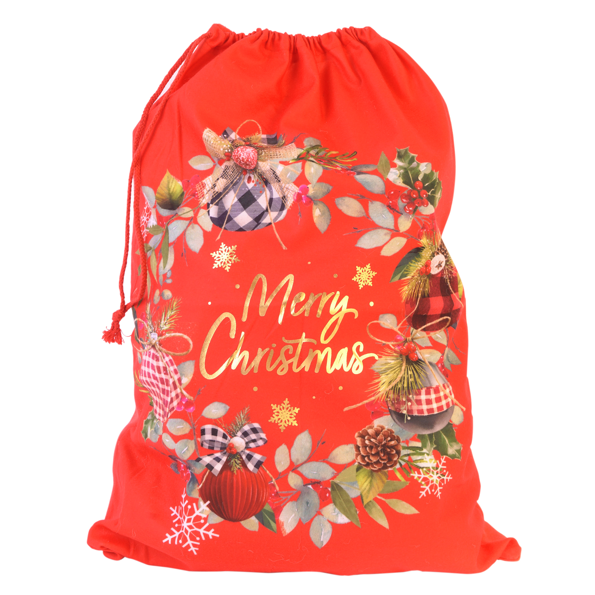 Traditional Merry Christmas Sack